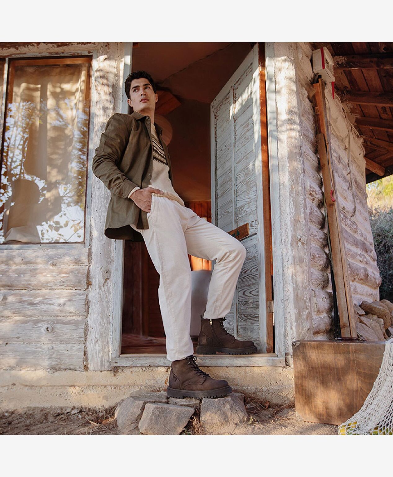 Erkek Kahverengi Hakiki Deri Günlük Bot - 2