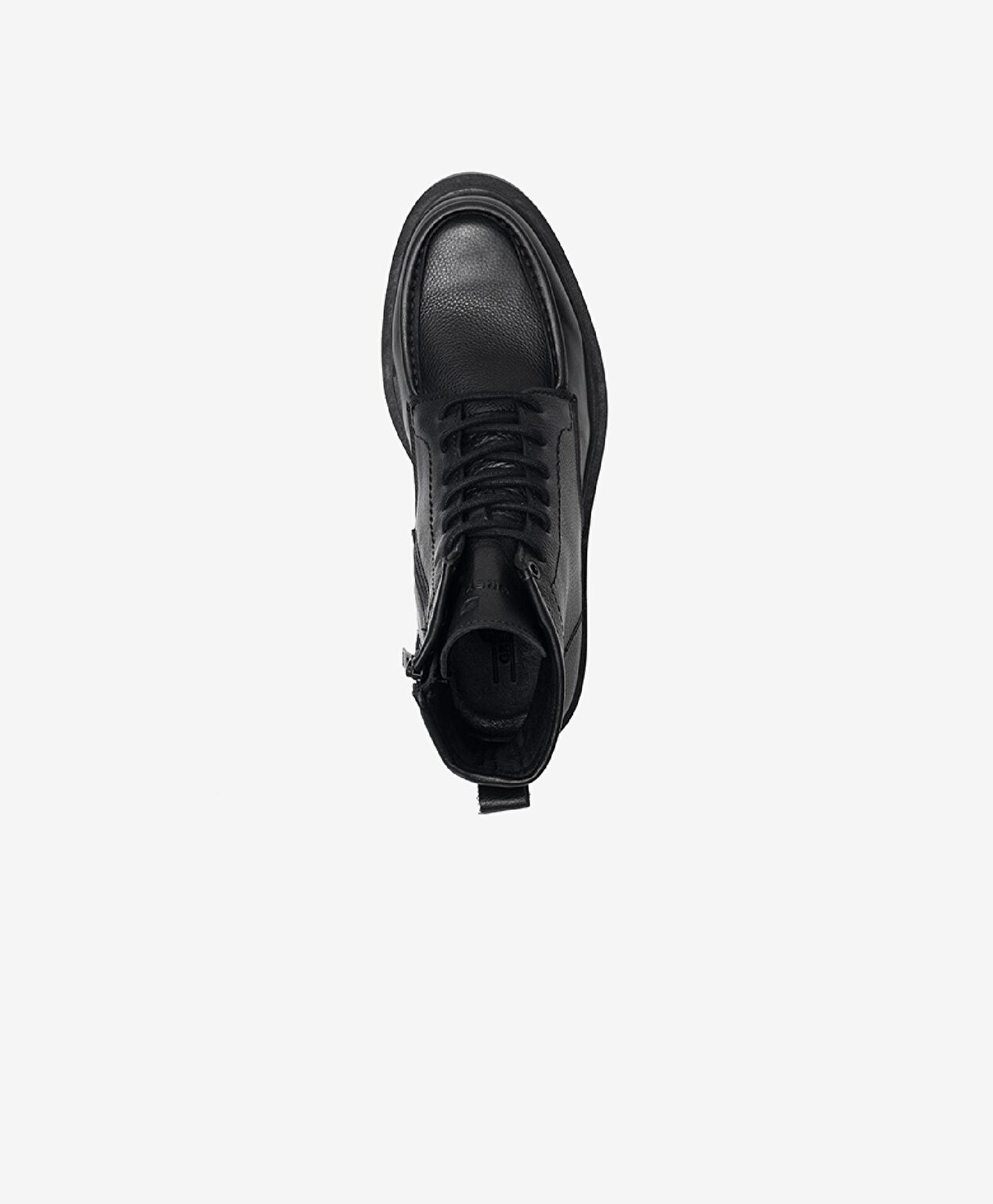 Erkek Siyah Hakiki Deri Casual Bot - 3