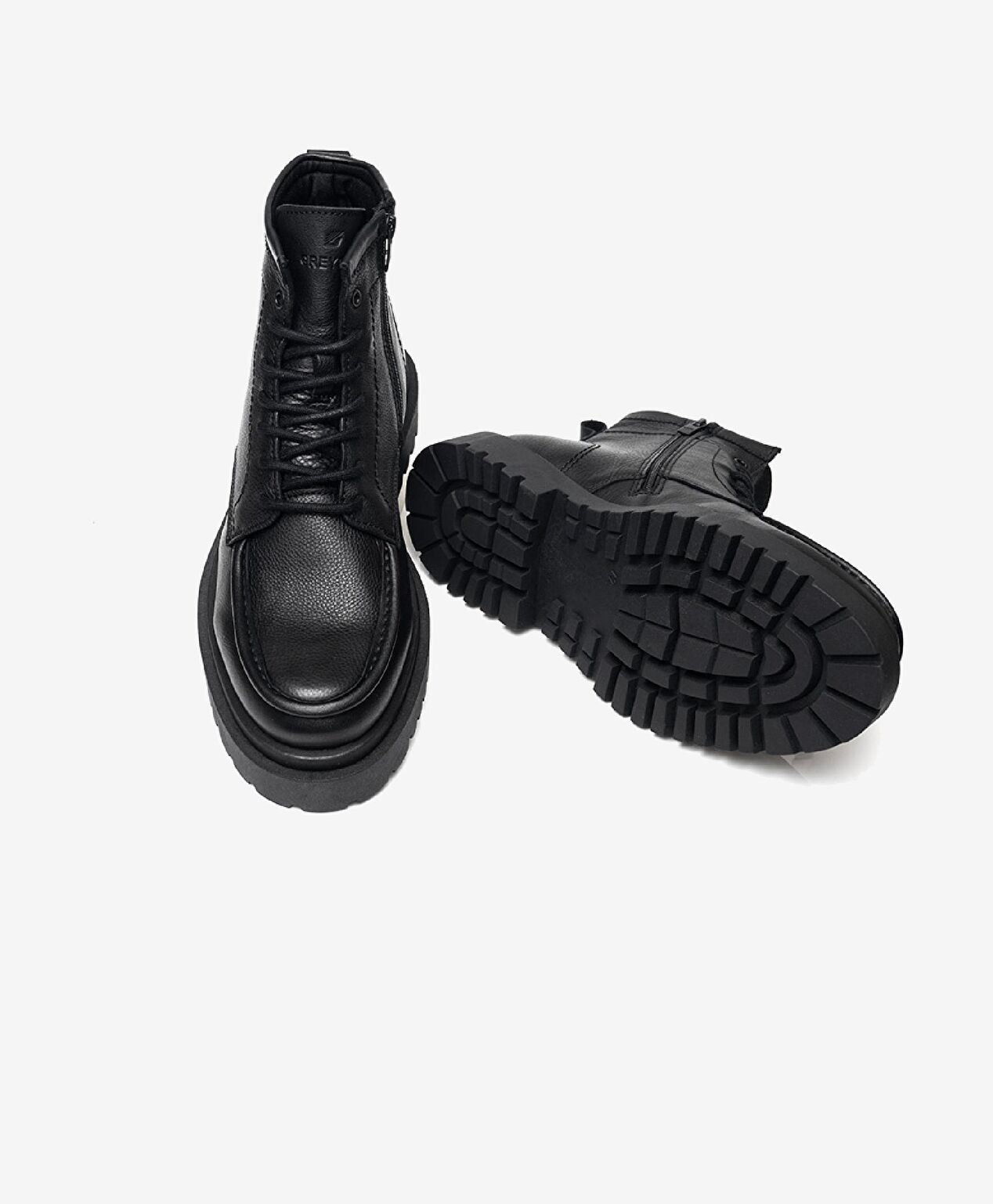 Erkek Siyah Hakiki Deri Casual Bot - 5