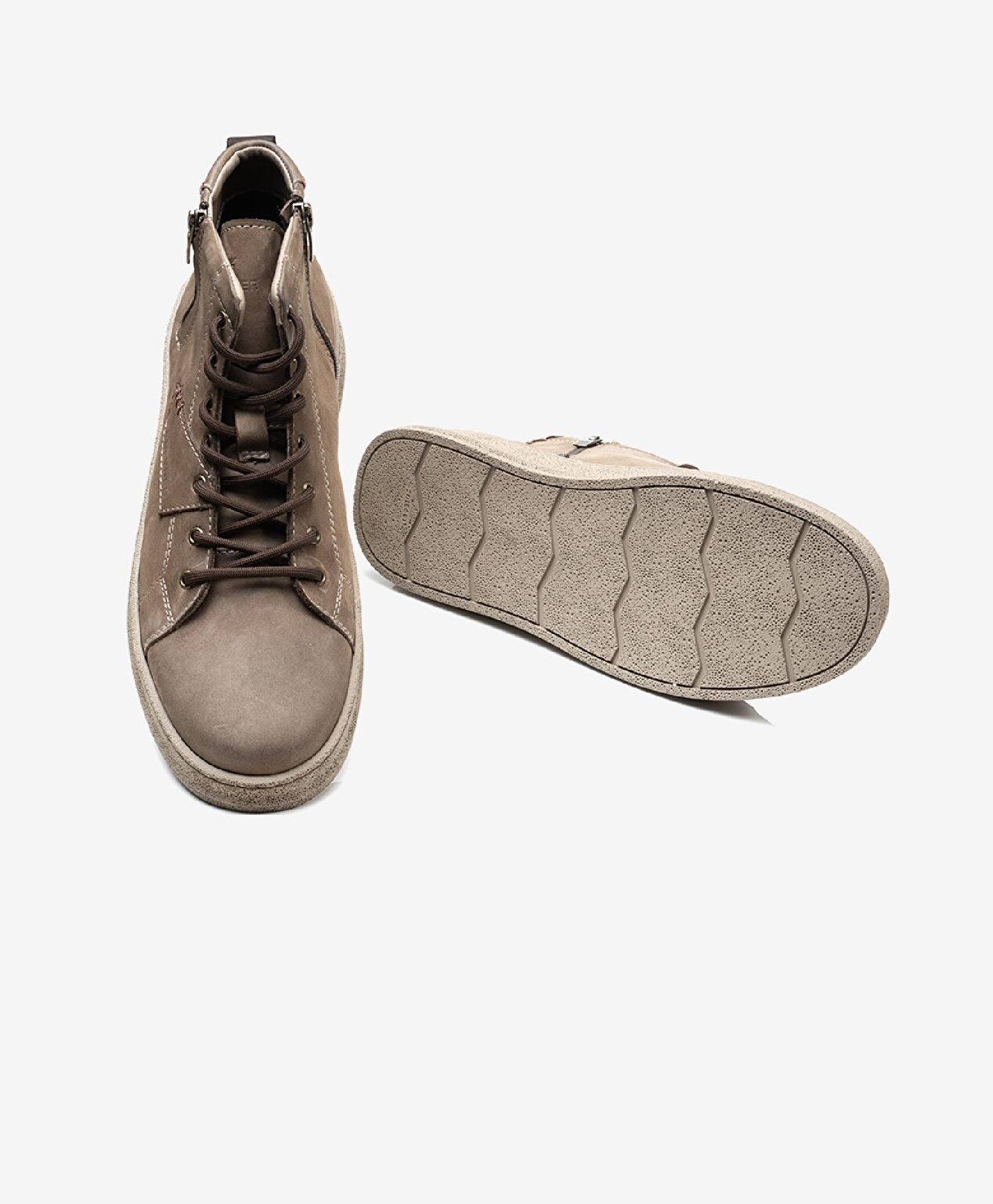 Erkek Vizon Hakiki Deri Sneaker Bot - 7