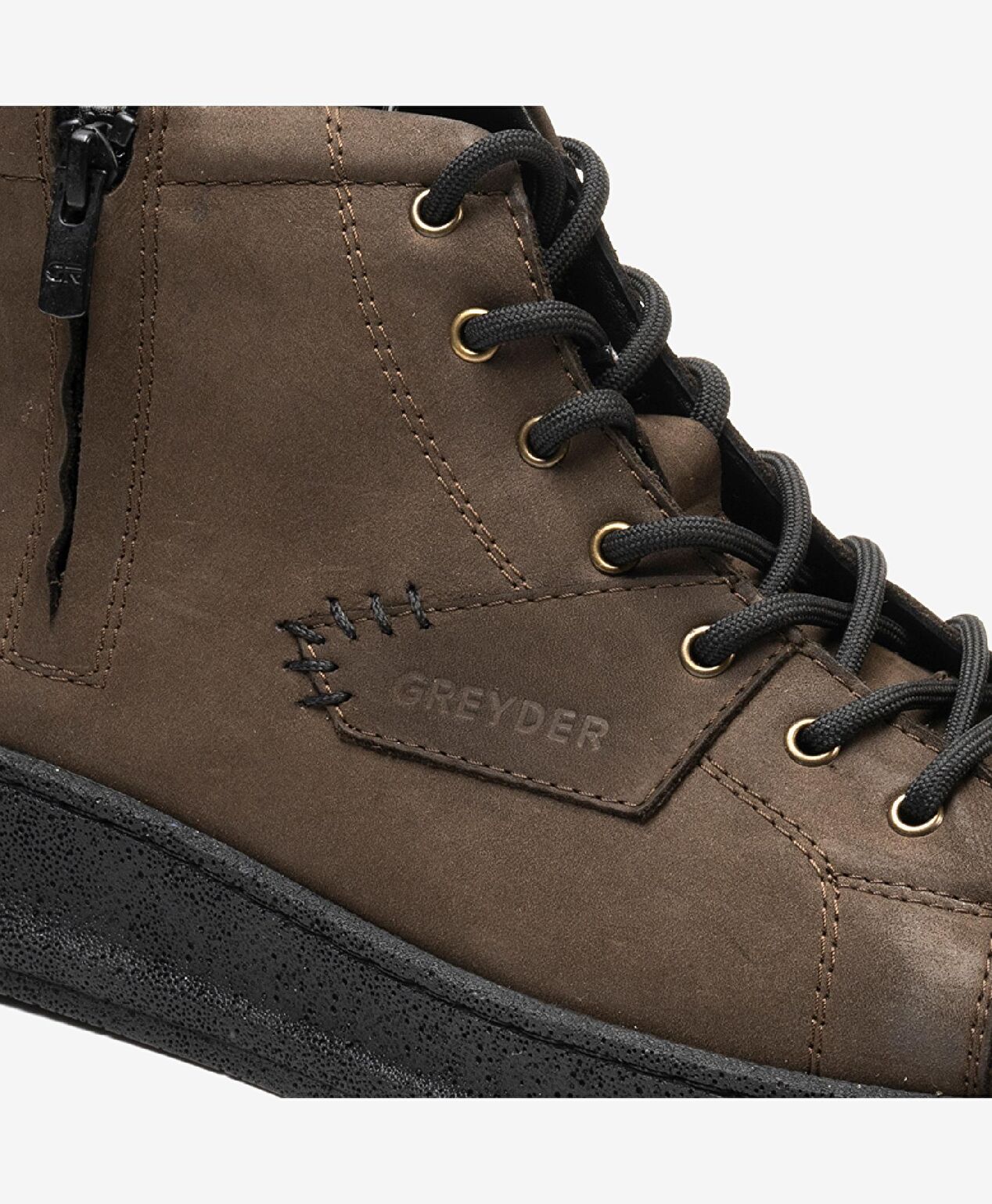 Erkek Duman Hakiki Deri Sneaker Bot - 5