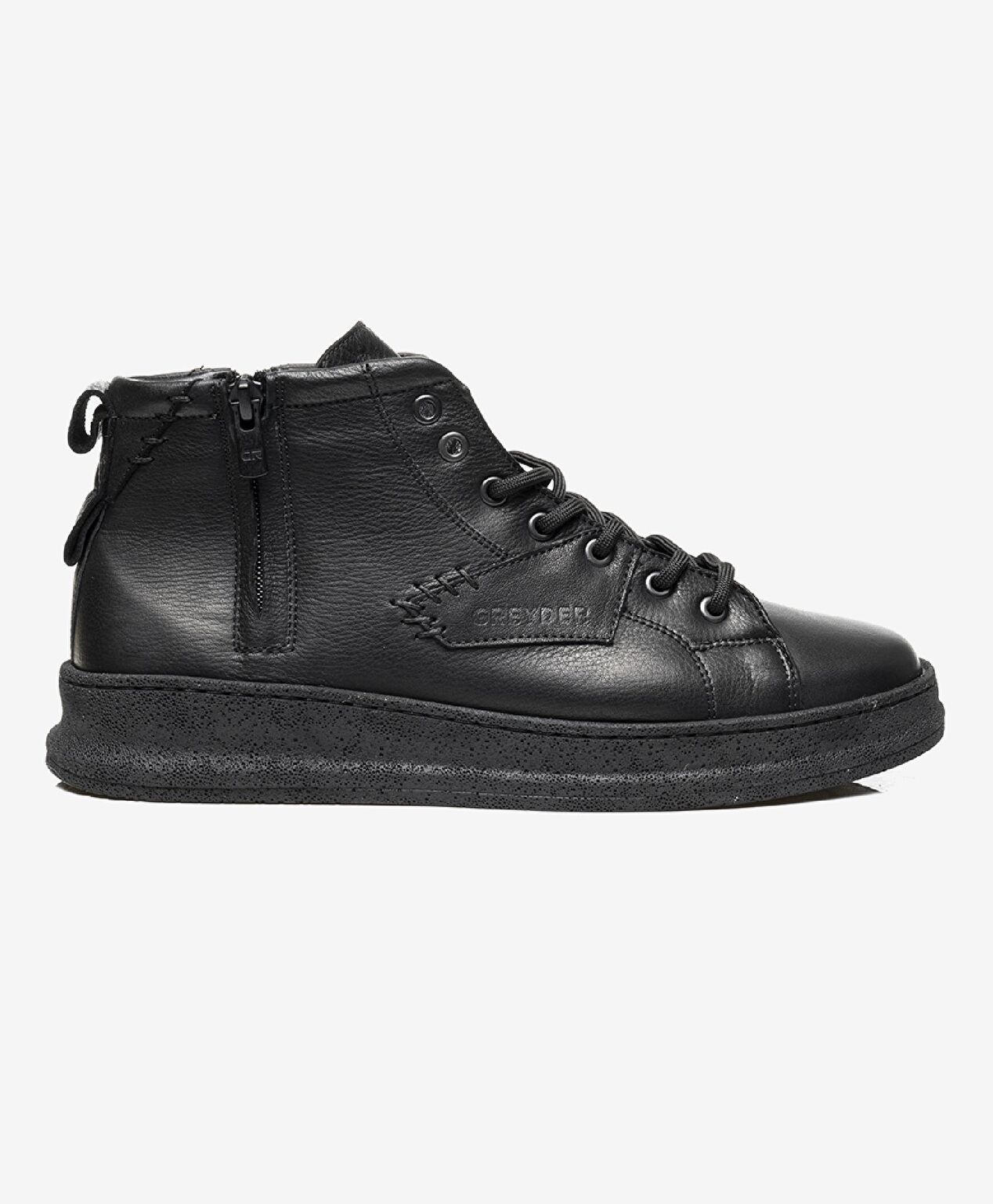 Erkek Siyah Hakiki Deri Sneaker Bot - 1