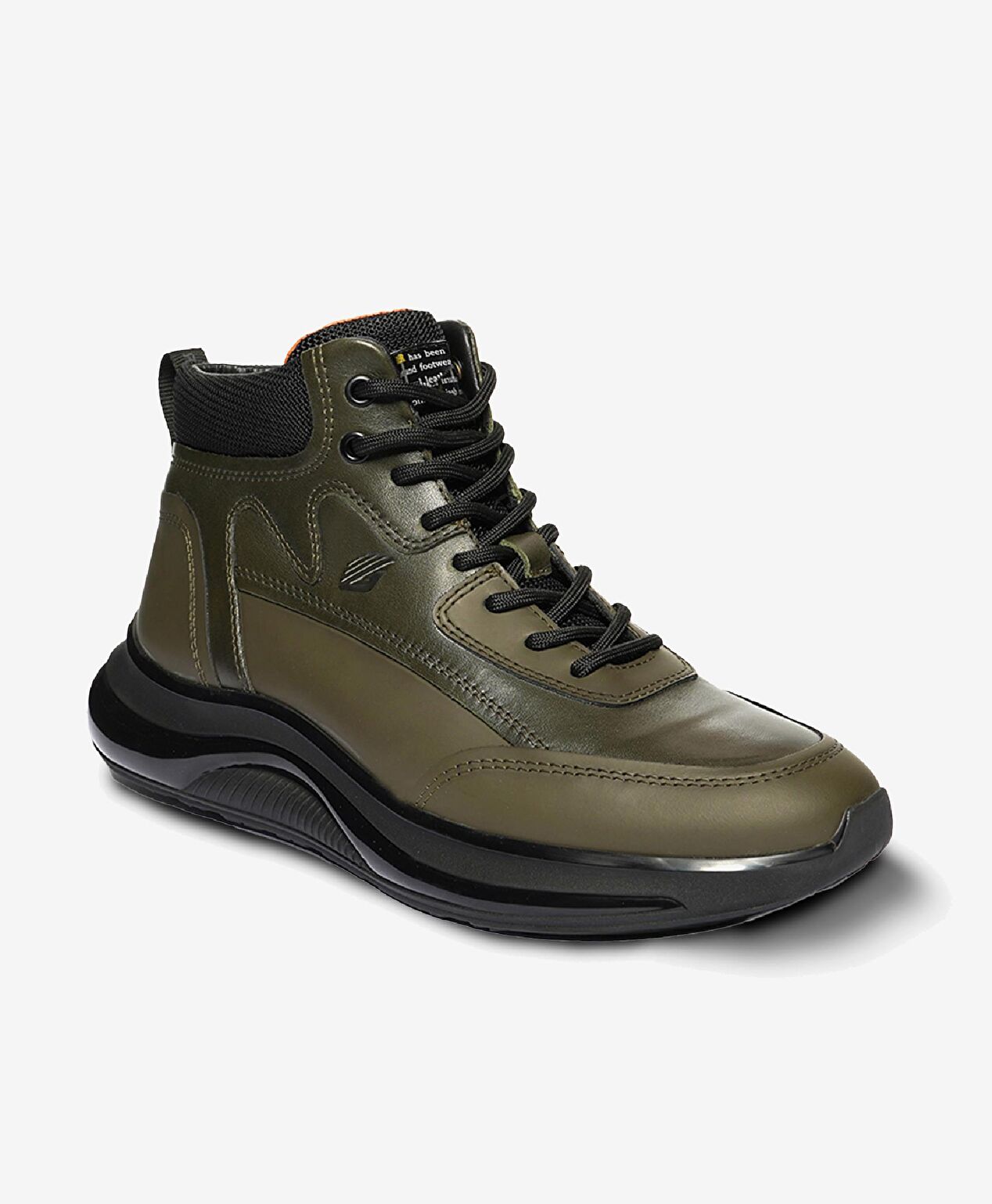 Erkek Haki Hakiki Deri Sneaker Bot - 2