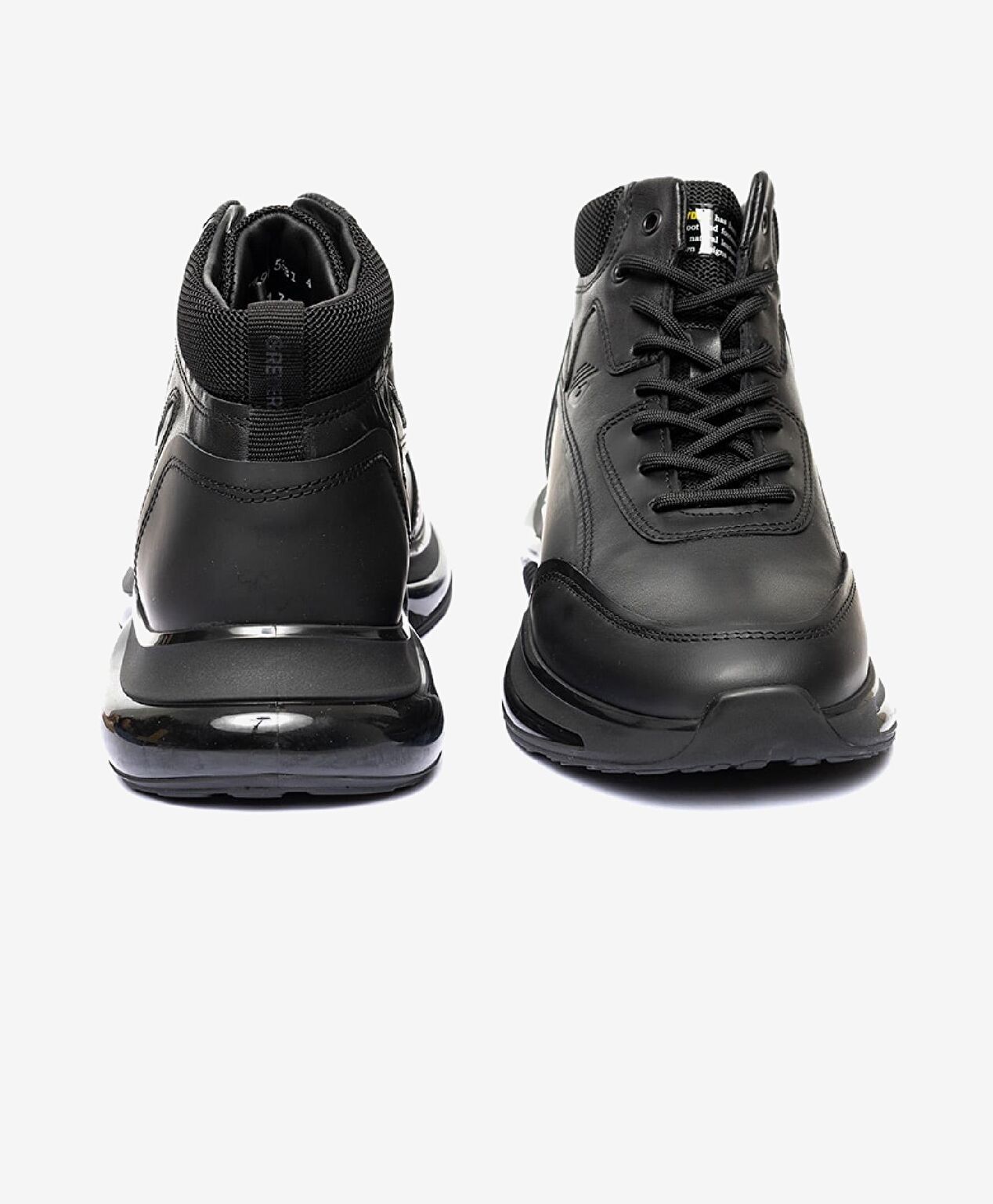 Erkek Siyah Hakiki Deri Sneaker Bot - 6