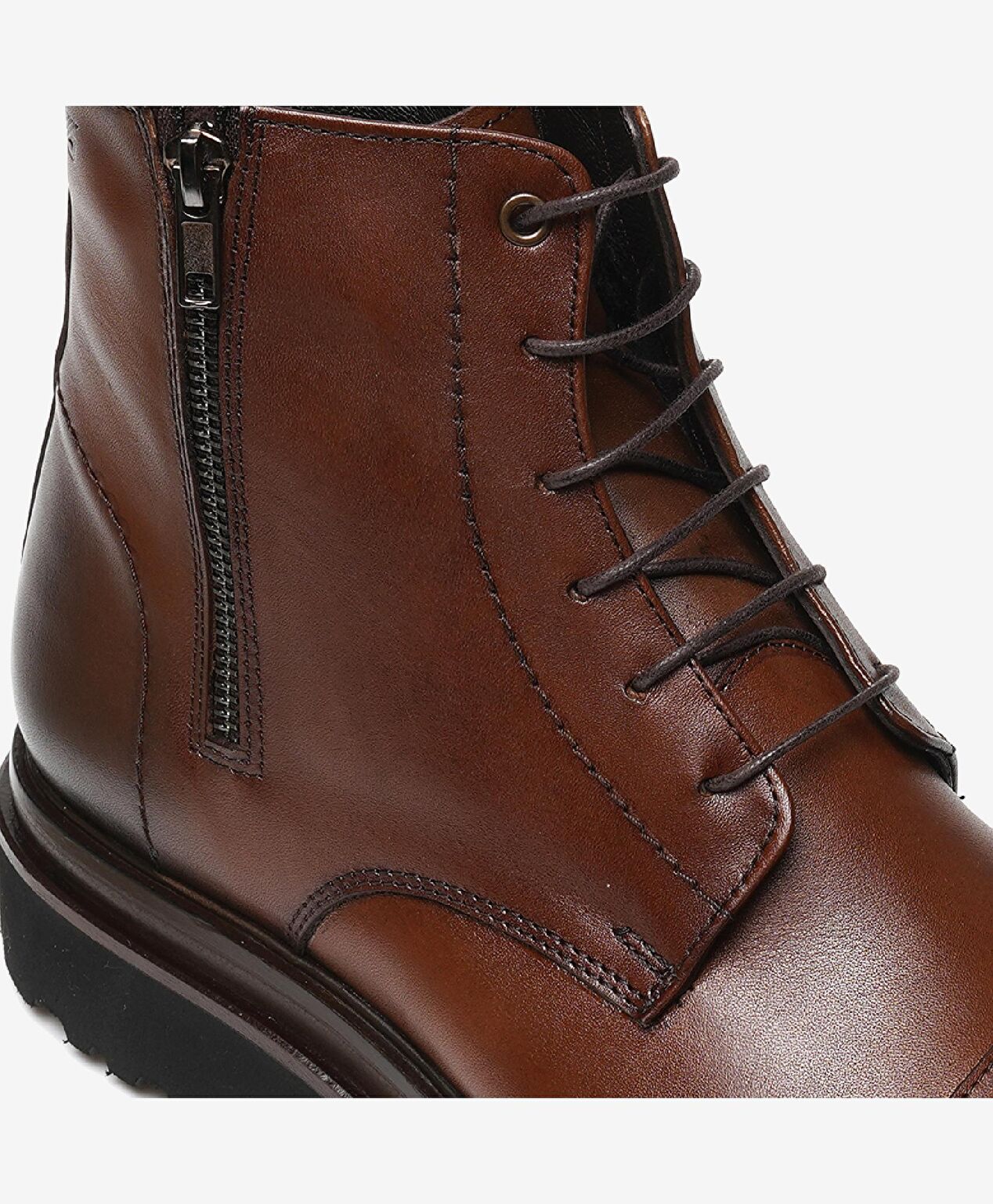 Erkek kahverengi Hakiki Deri Casual Bot - 5