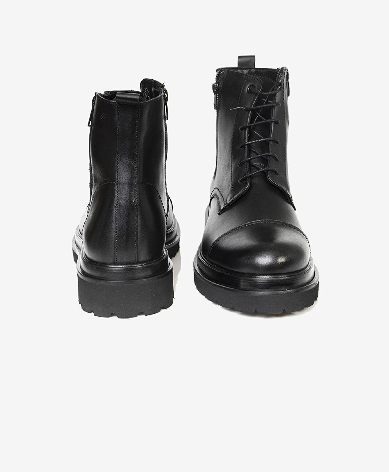 Erkek Siyah Hakiki Deri Casual Bot - 6