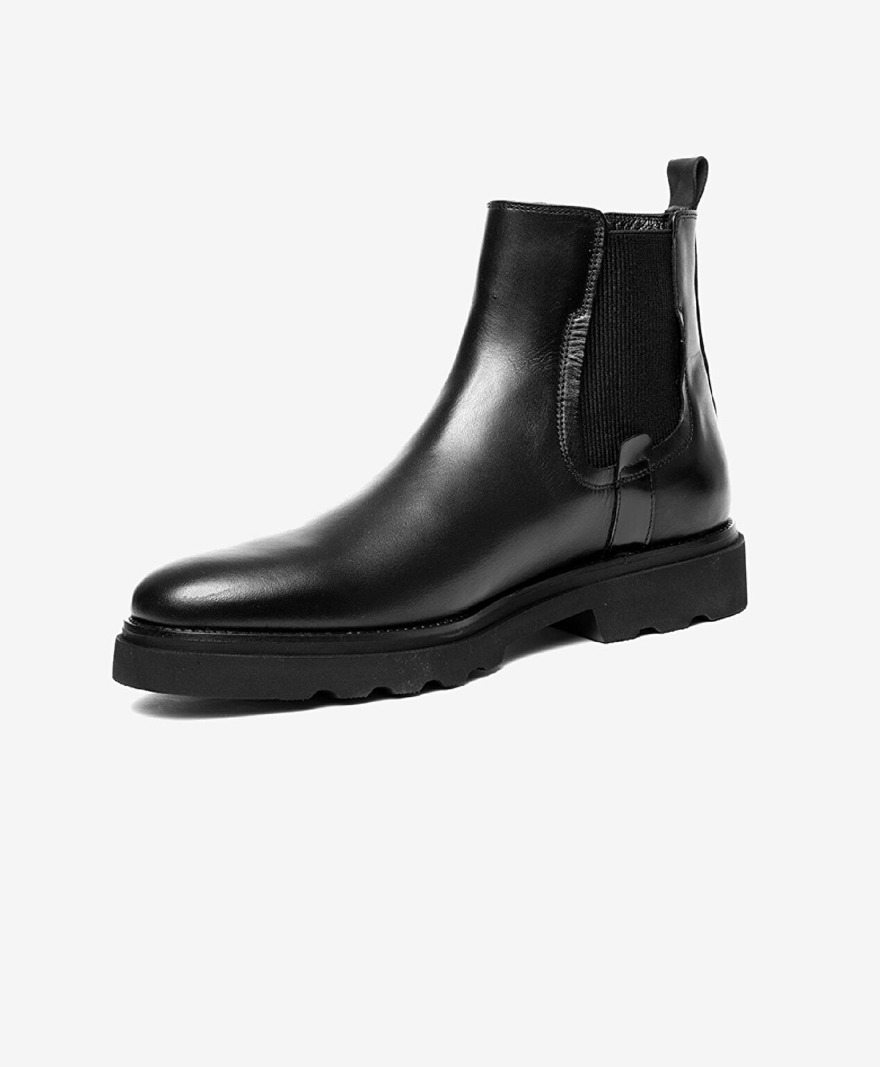 Erkek Siyah Hakiki Deri Casual Bot - 2