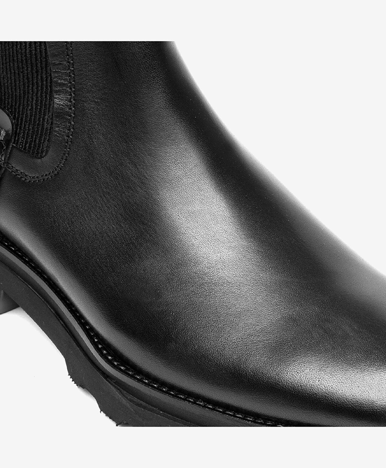 Erkek Siyah Hakiki Deri Casual Bot - 4