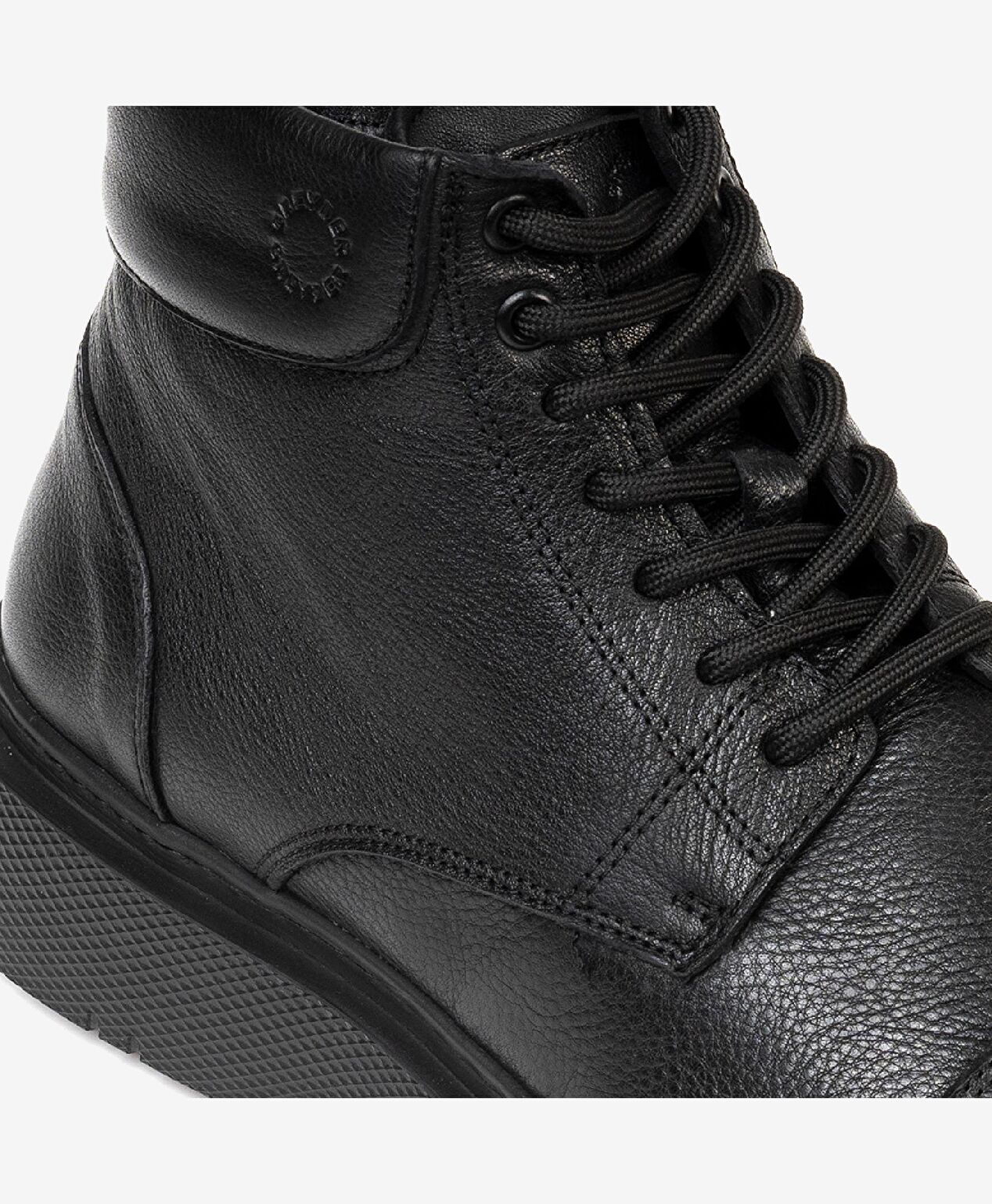 Erkek Siyah Hakiki Deri Casual Bot - 4