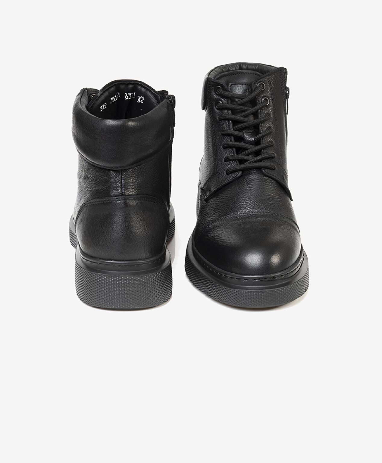 Erkek Siyah Hakiki Deri Casual Bot - 6