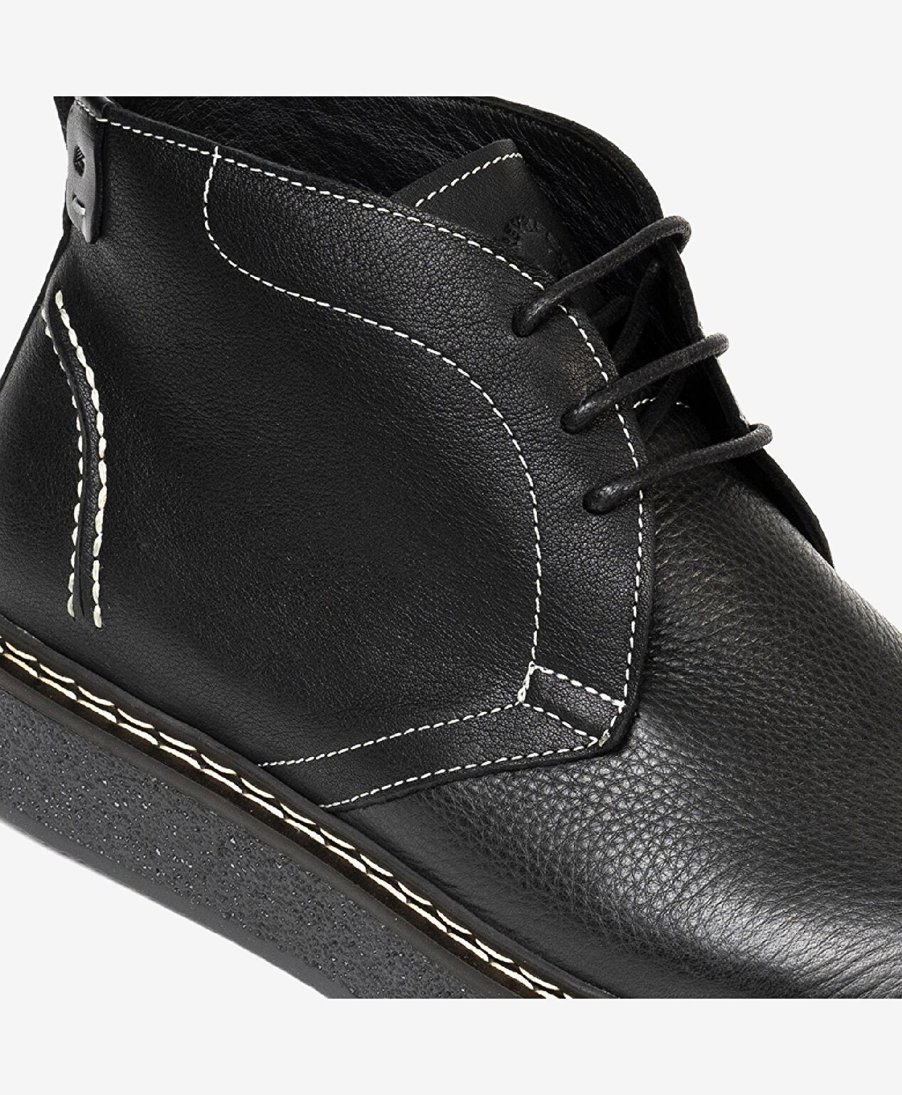 Erkek Siyah Hakiki Deri Klasik Bot - 4