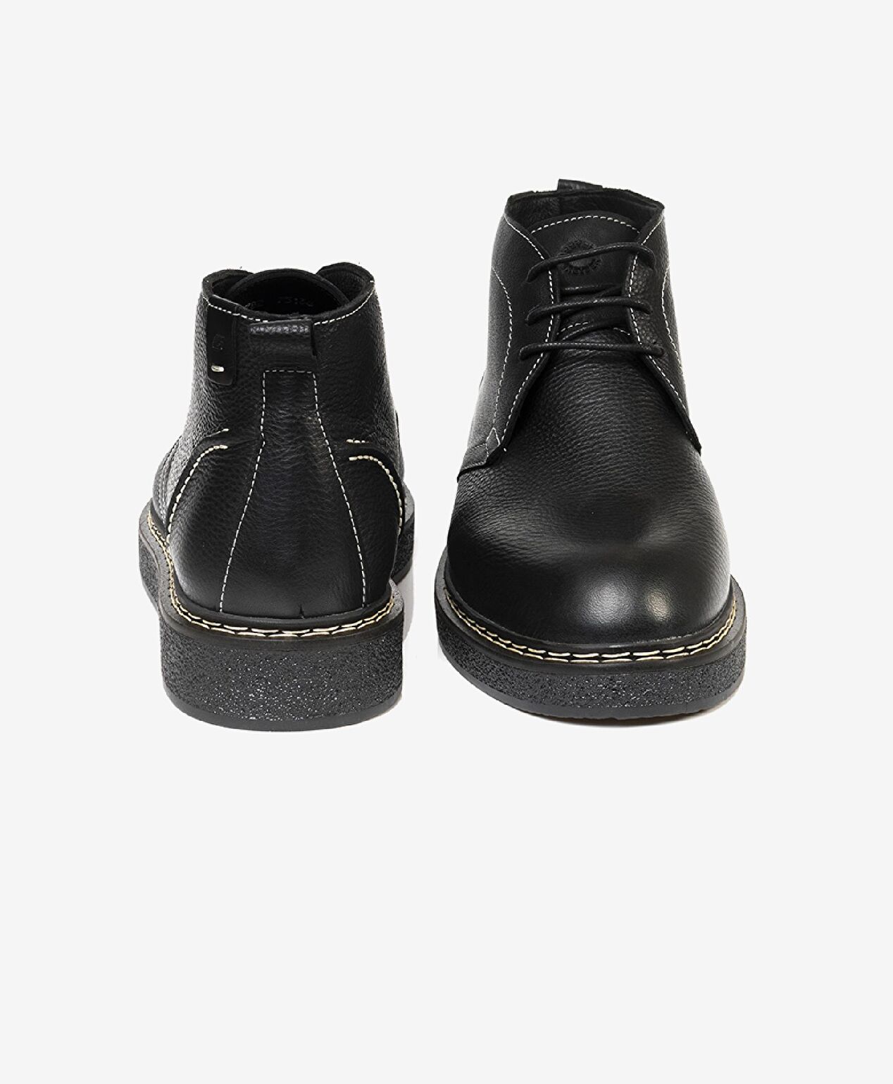 Erkek Siyah Hakiki Deri Klasik Bot - 6