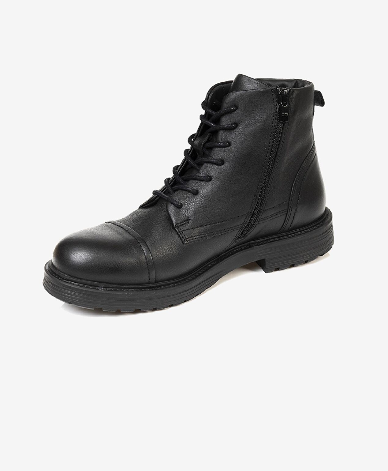 Erkek Siyah Hakiki Deri Casual Bot - 2
