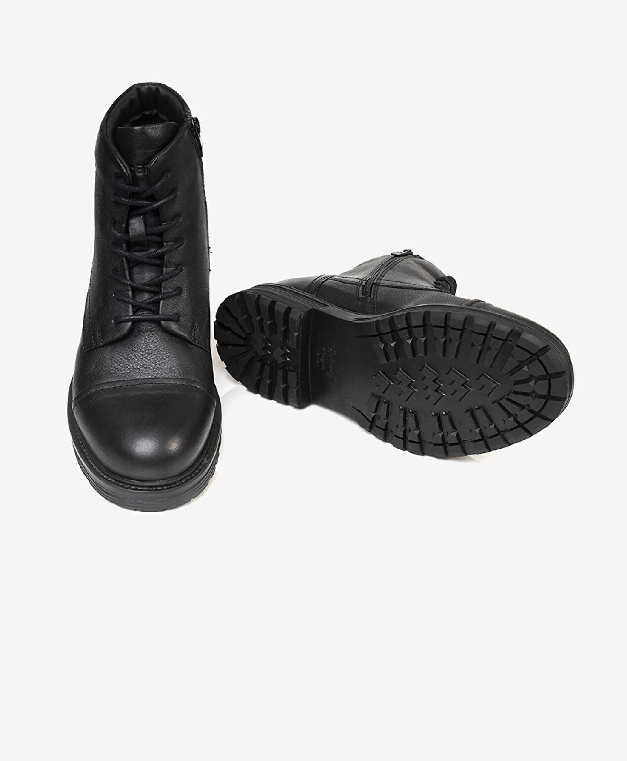 Erkek Siyah Hakiki Deri Casual Bot - 5