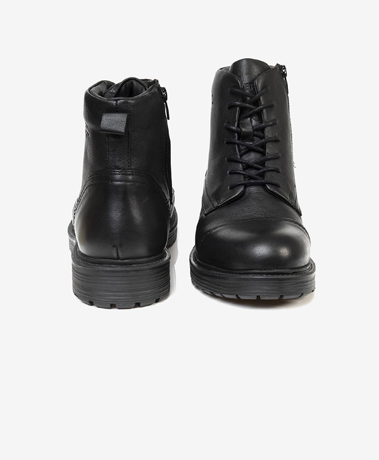 Erkek Siyah Hakiki Deri Casual Bot - 6