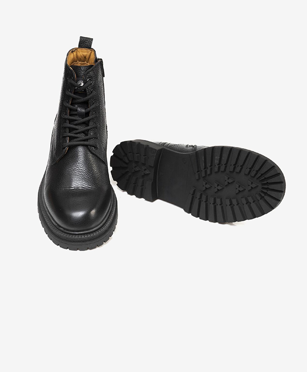 Erkek Siyah Hakiki Deri Casual Bot - 5