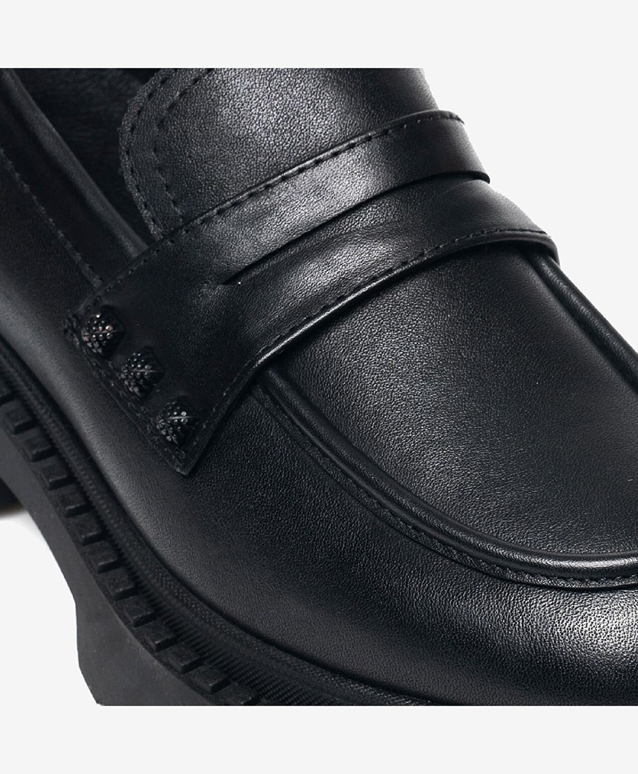 Kadın Siyah Hakiki Deri Loafer Ayakkabı - 4