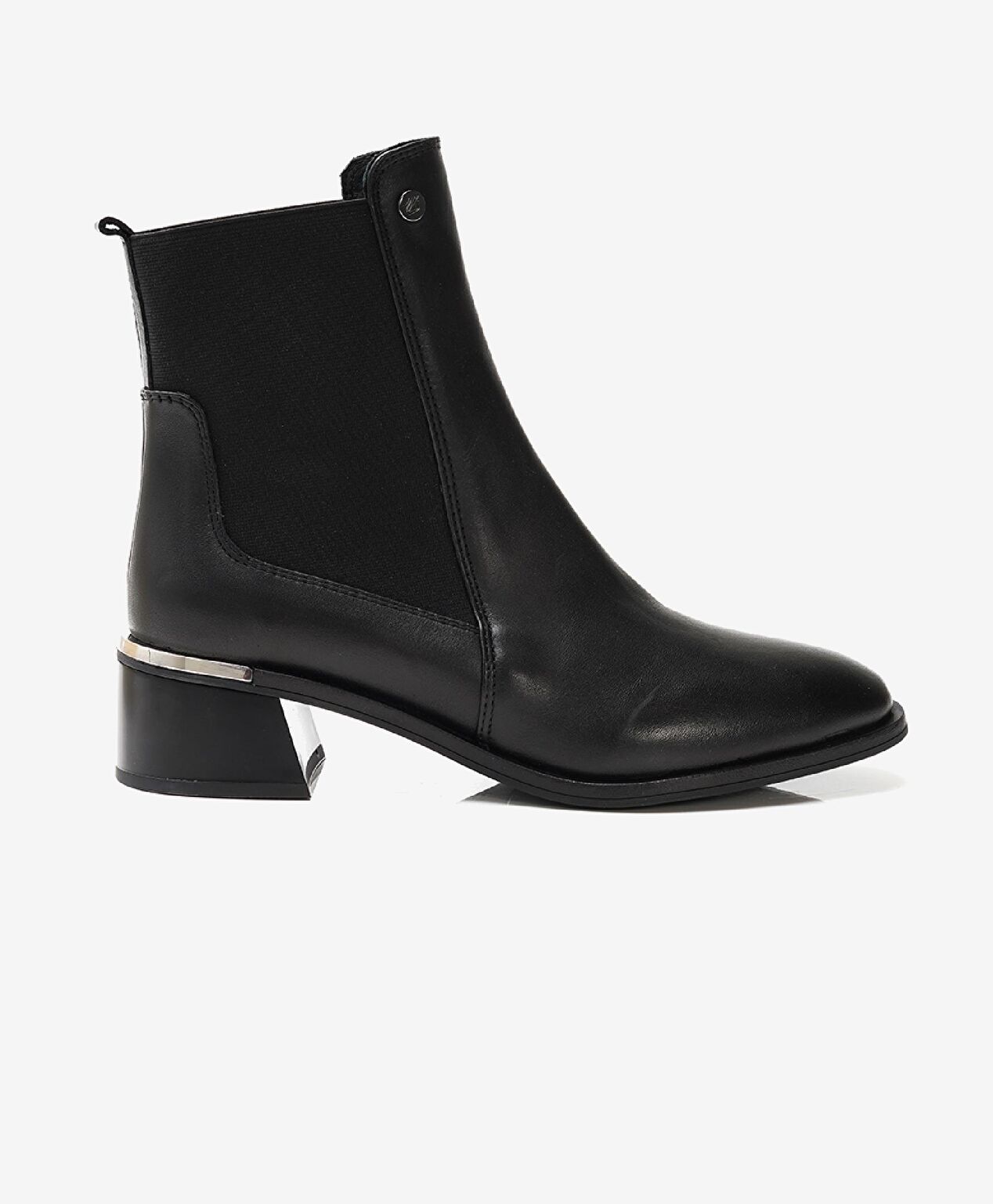 Kadın Siyah Hakiki Deri Topuklu Bot - 1