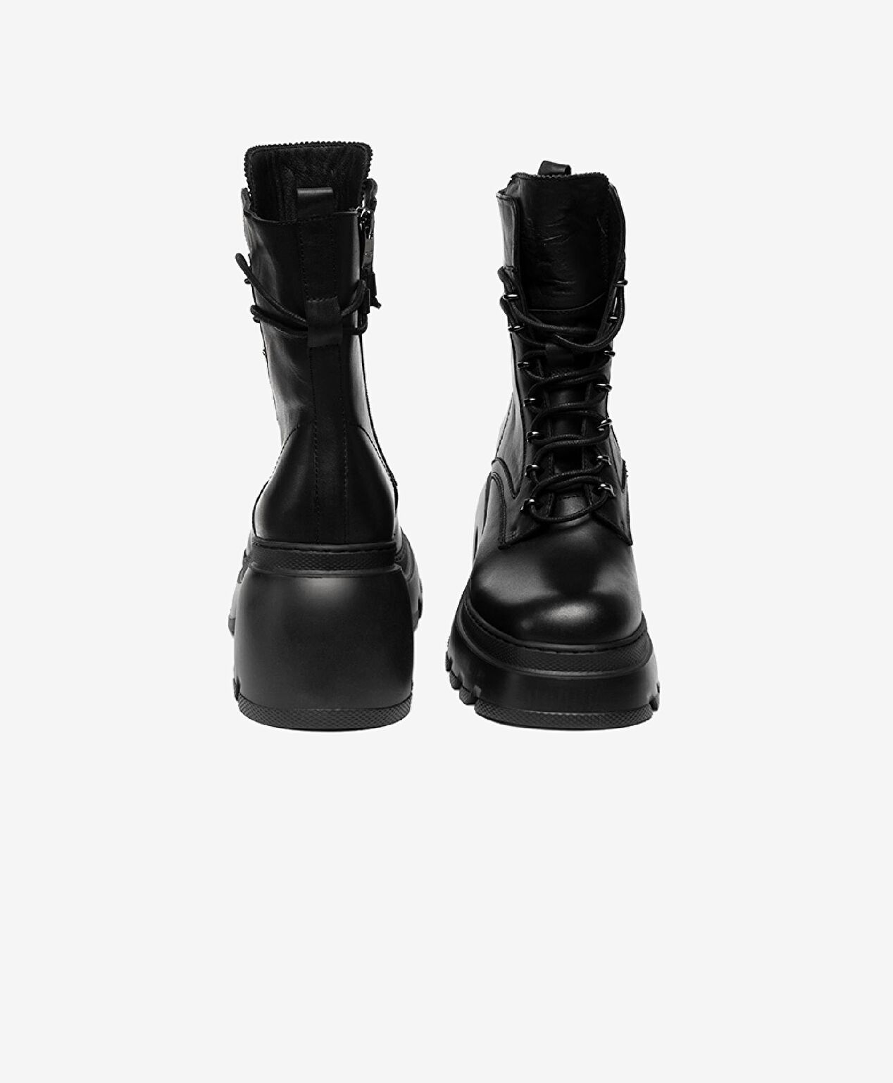 Kadın Siyah Hakiki Deri Topuklu Bot - 6