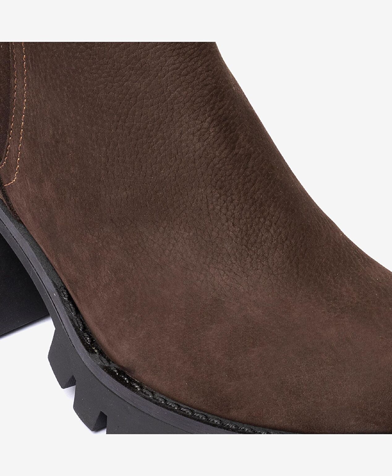 Kadın kahverengi Hakiki Deri Topuklu Bot - 4