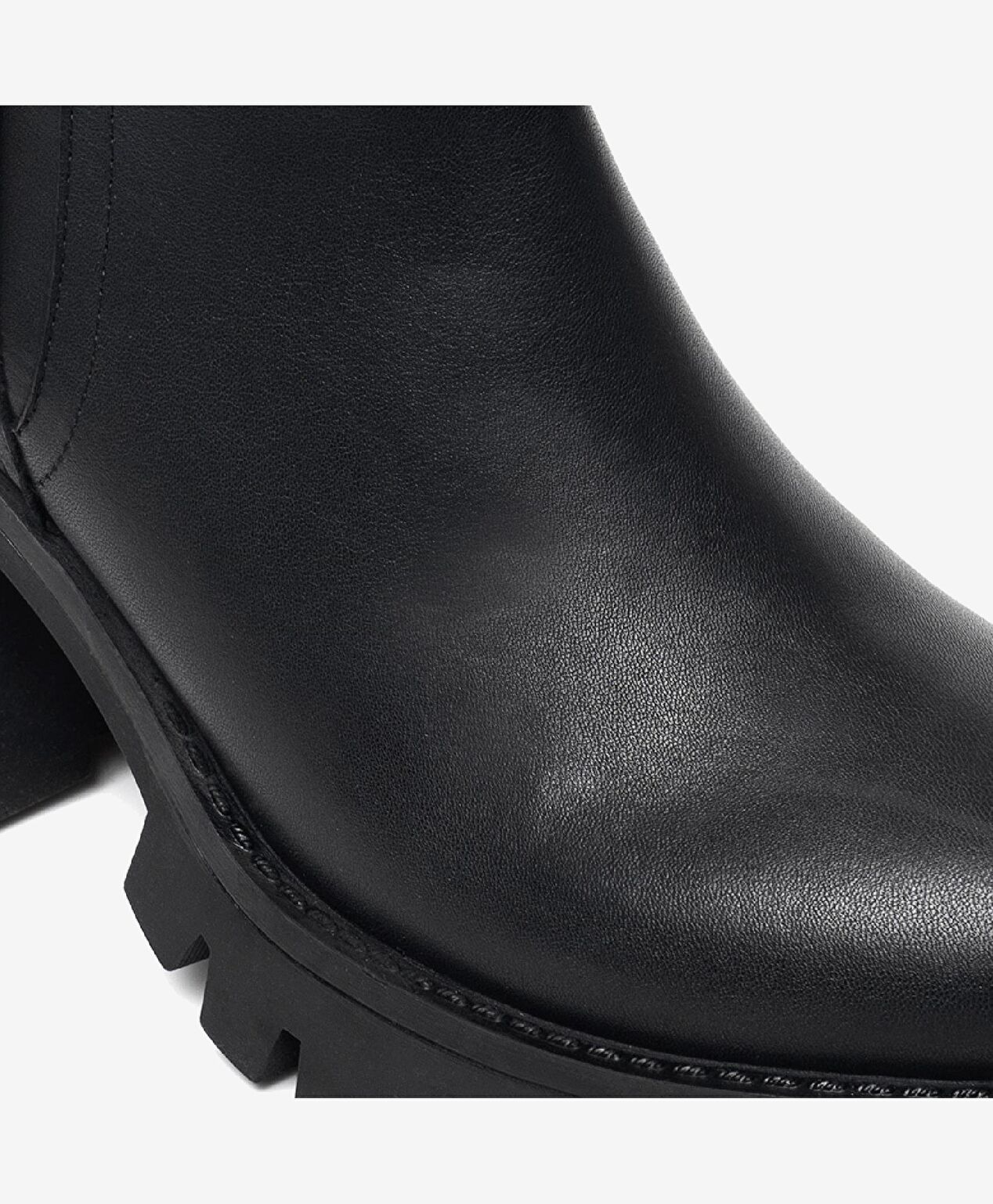 Kadın Siyah Hakiki Deri Topuklu Bot - 5