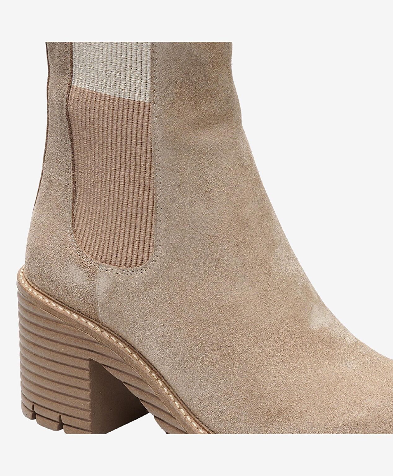 Kadın Bej Hakiki Deri Topuklu Bot - 4