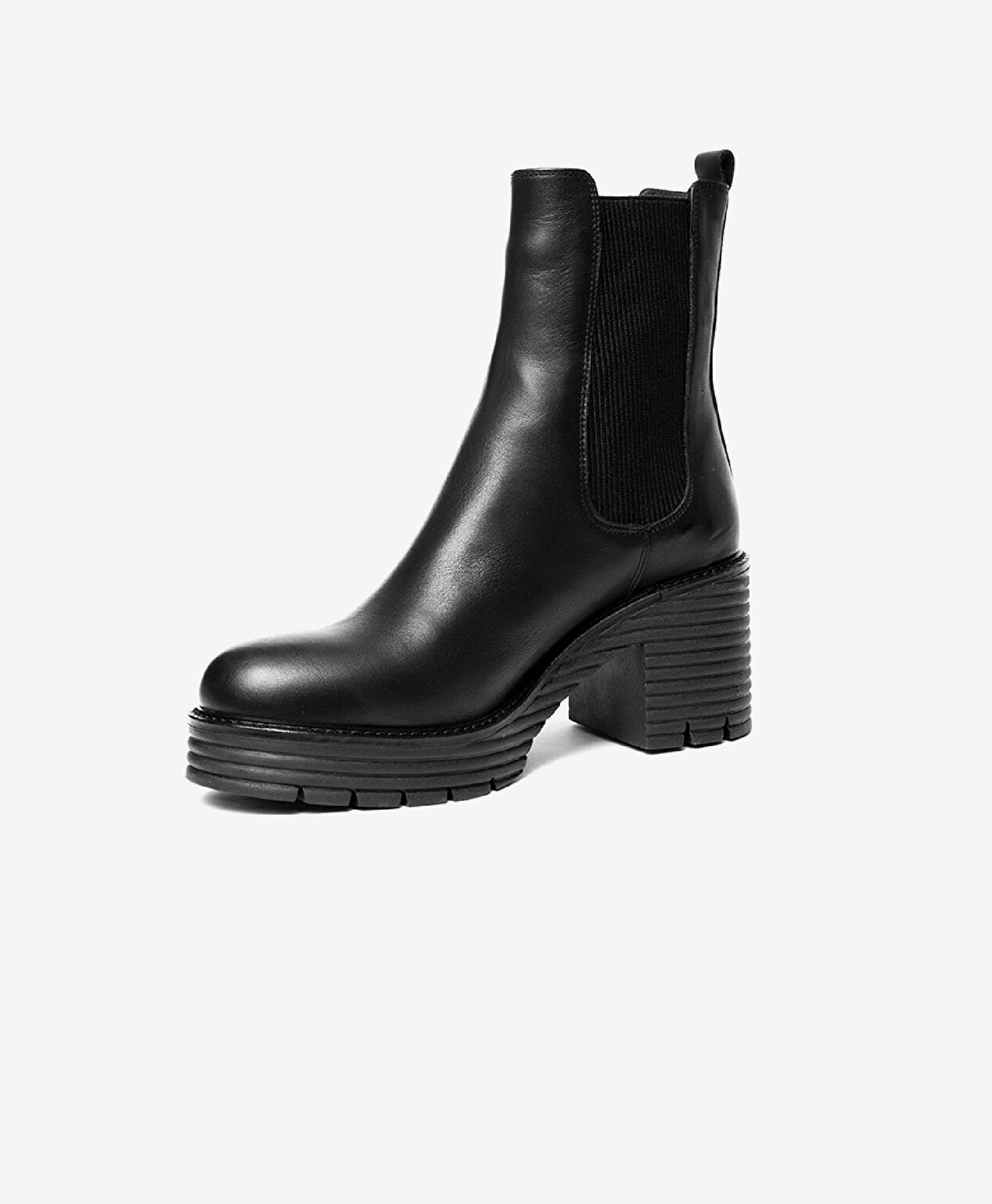 Kadın Siyah Hakiki Deri Topuklu Bot - 3