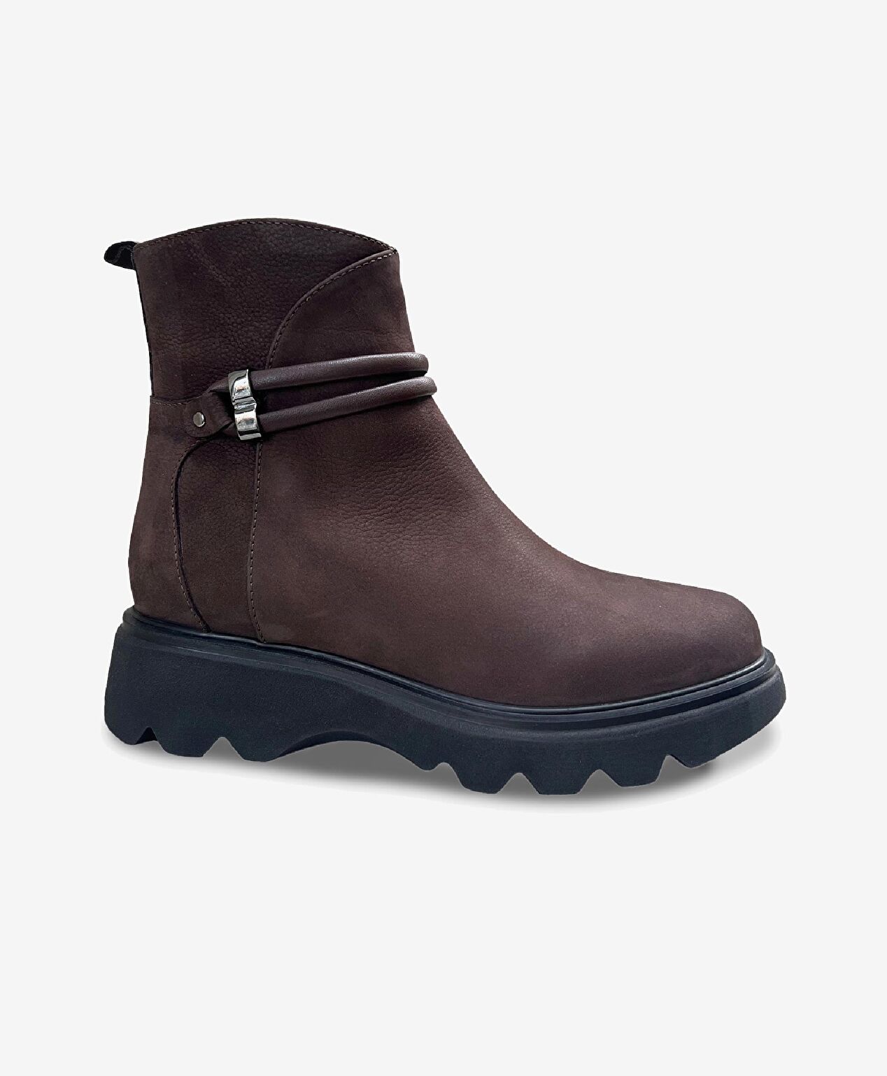 Kadın kahverengi Hakiki Deri Comfort Bot - 2