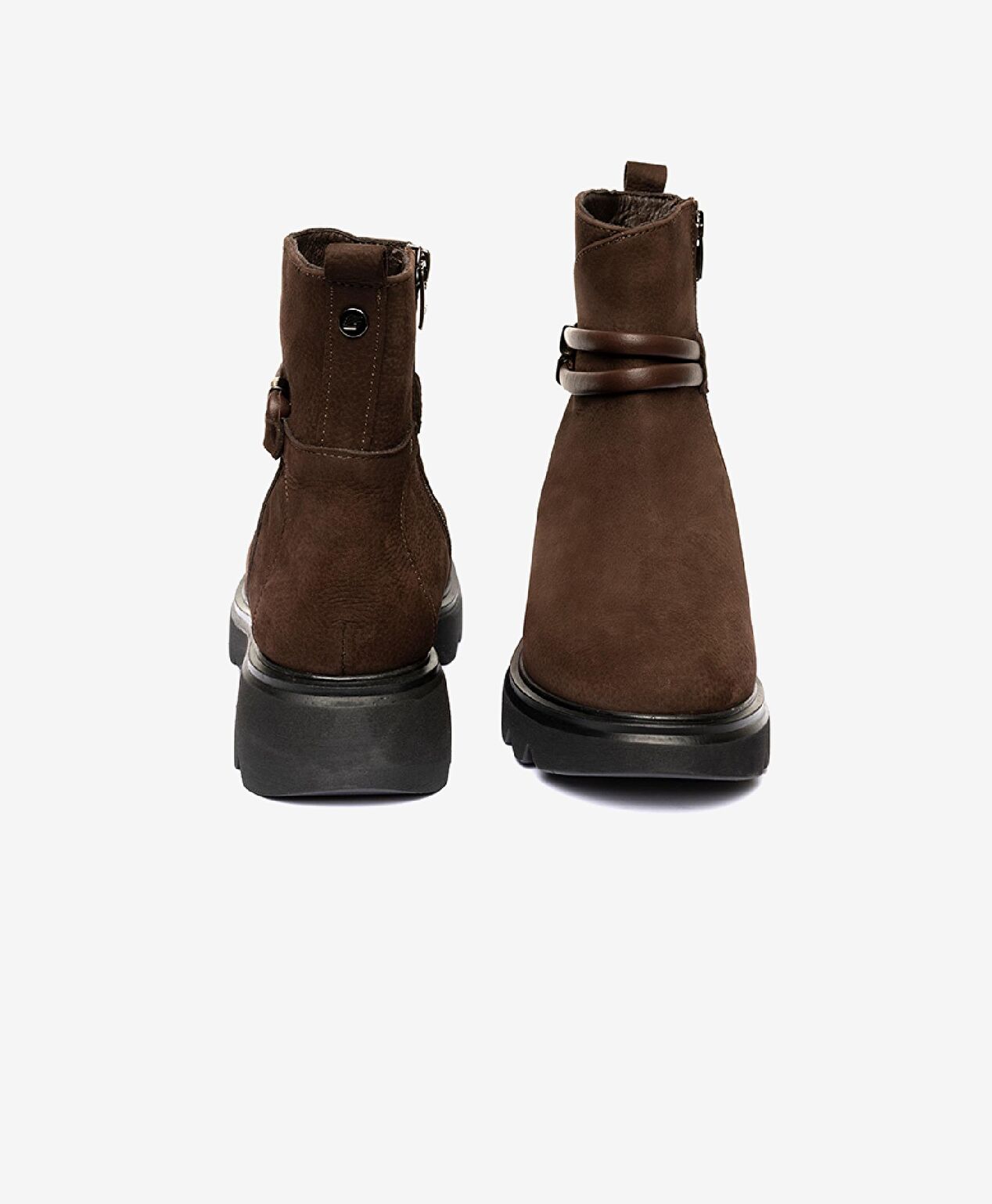 Kadın kahverengi Hakiki Deri Comfort Bot - 7