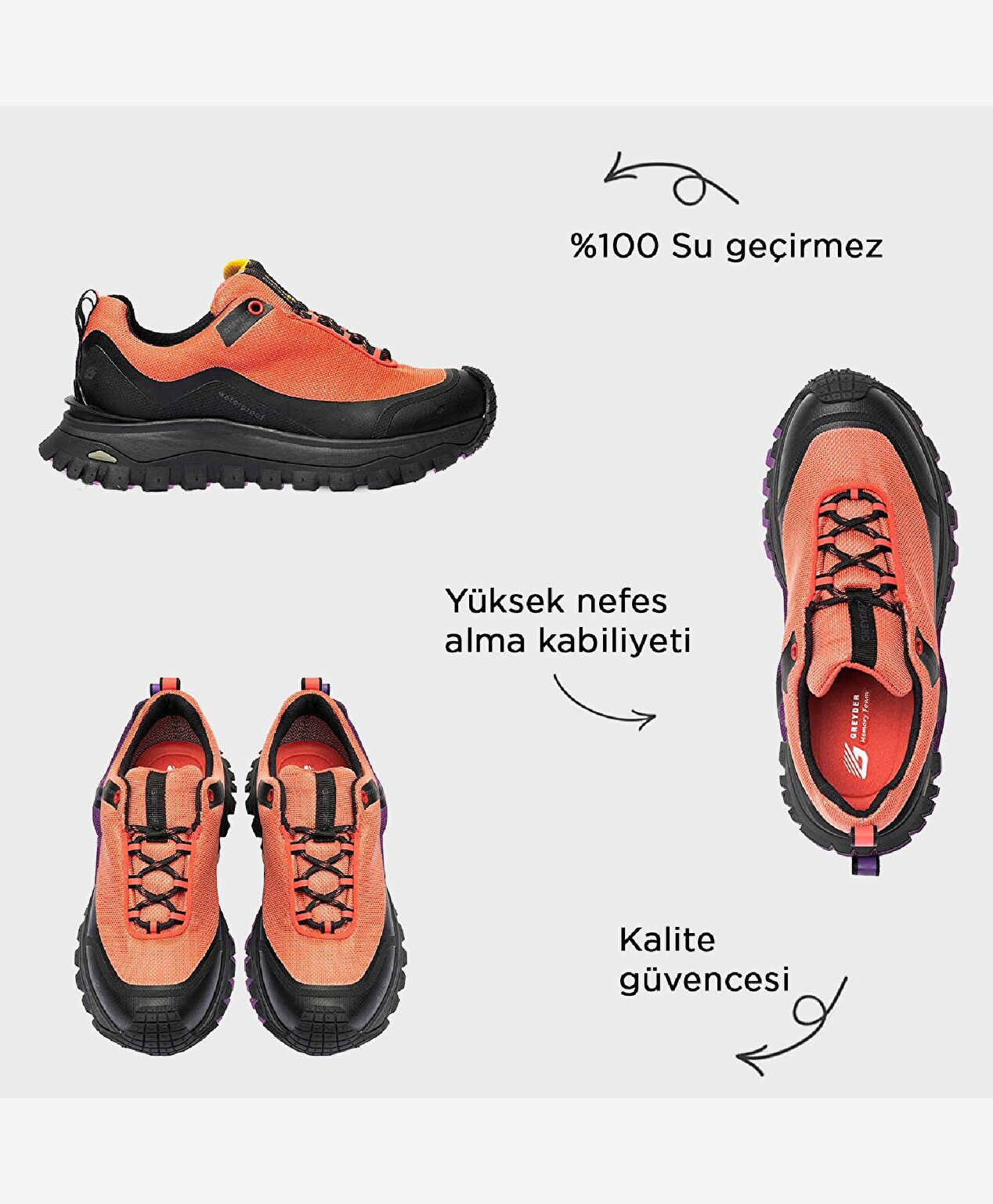 Pembe Su Geçirmez Outdoor Ayakkabı - 2