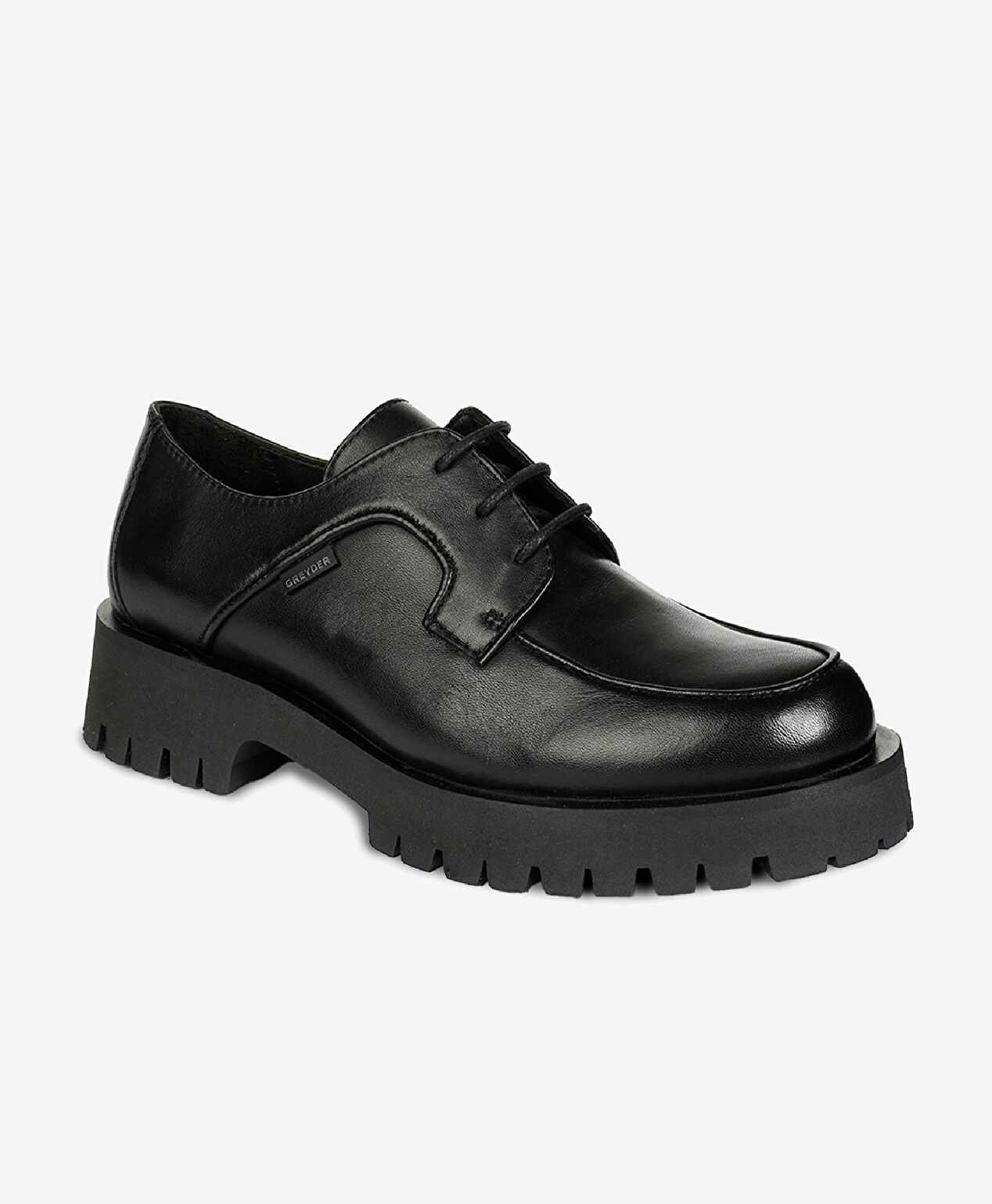 Kadın Siyah Hakiki Deri Oxford Ayakkabı - 2