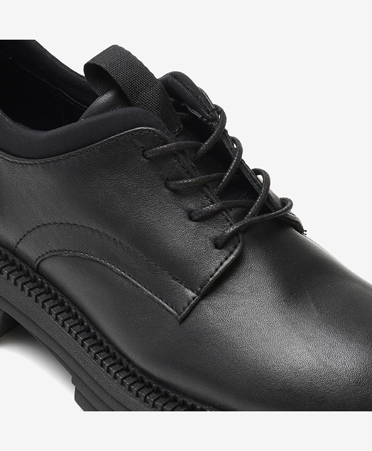 Kadın Siyah Hakiki Deri Oxford Ayakkabı - 4