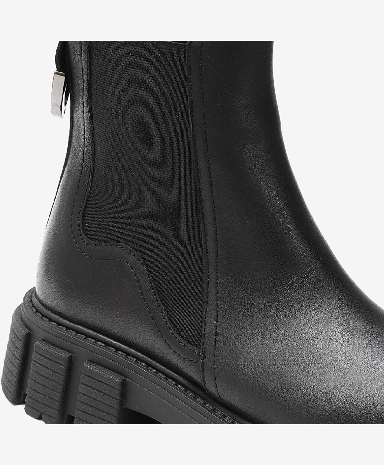 Kadın Siyah Hakiki Deri Chelsea Bot - 5