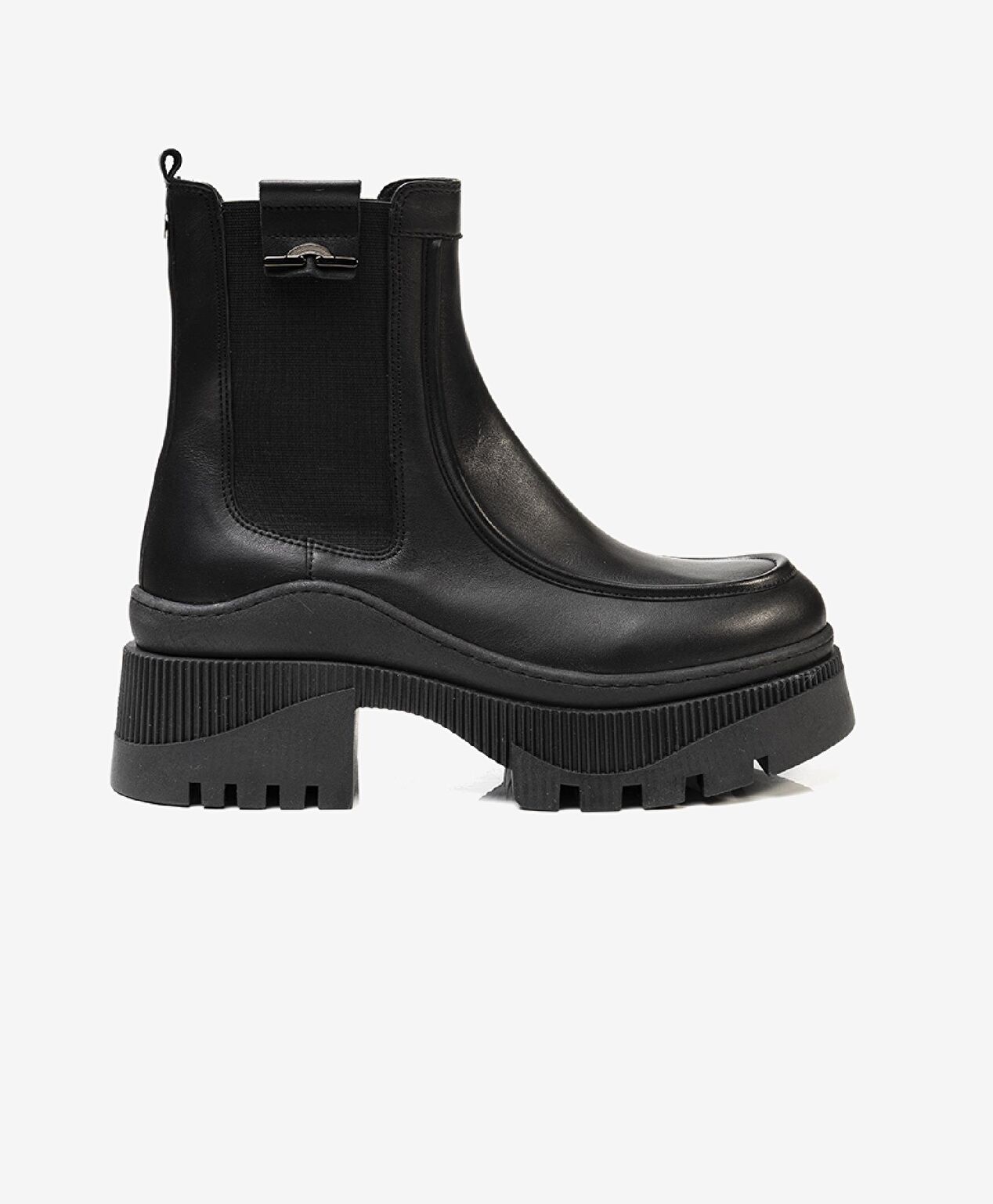 Kadın Siyah Hakiki Deri Memory Foam Taban Chelsea Bot - 1