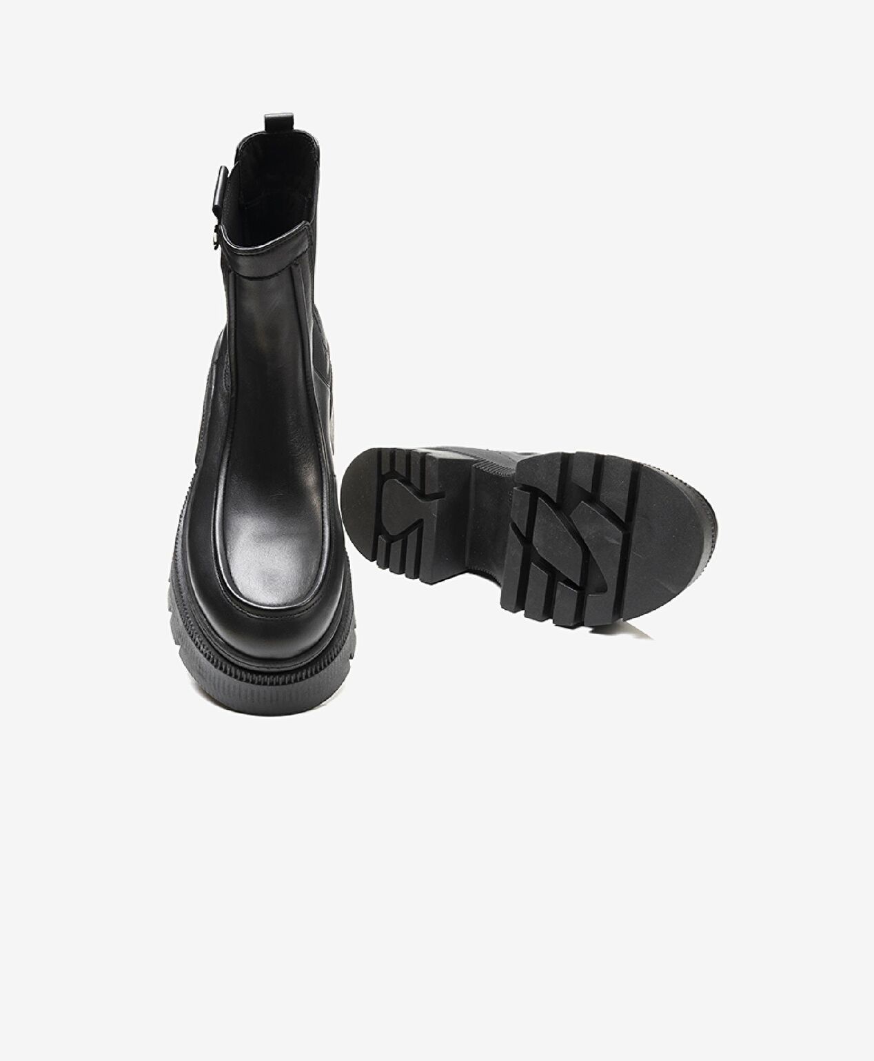 Kadın Siyah Hakiki Deri Memory Foam Taban Chelsea Bot - 6