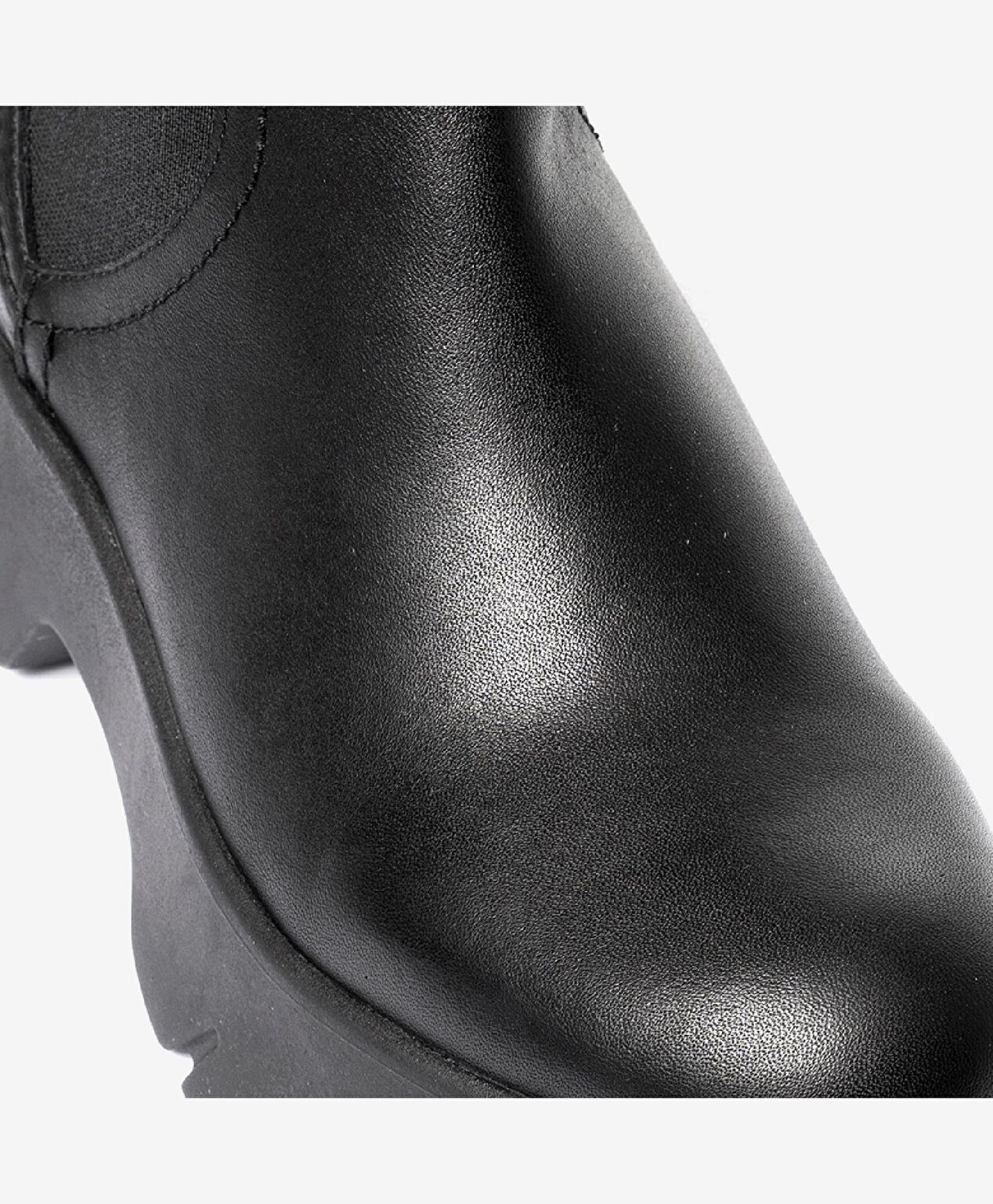 Kadın Siyah Hakiki Deri Chelsea Bot - 5