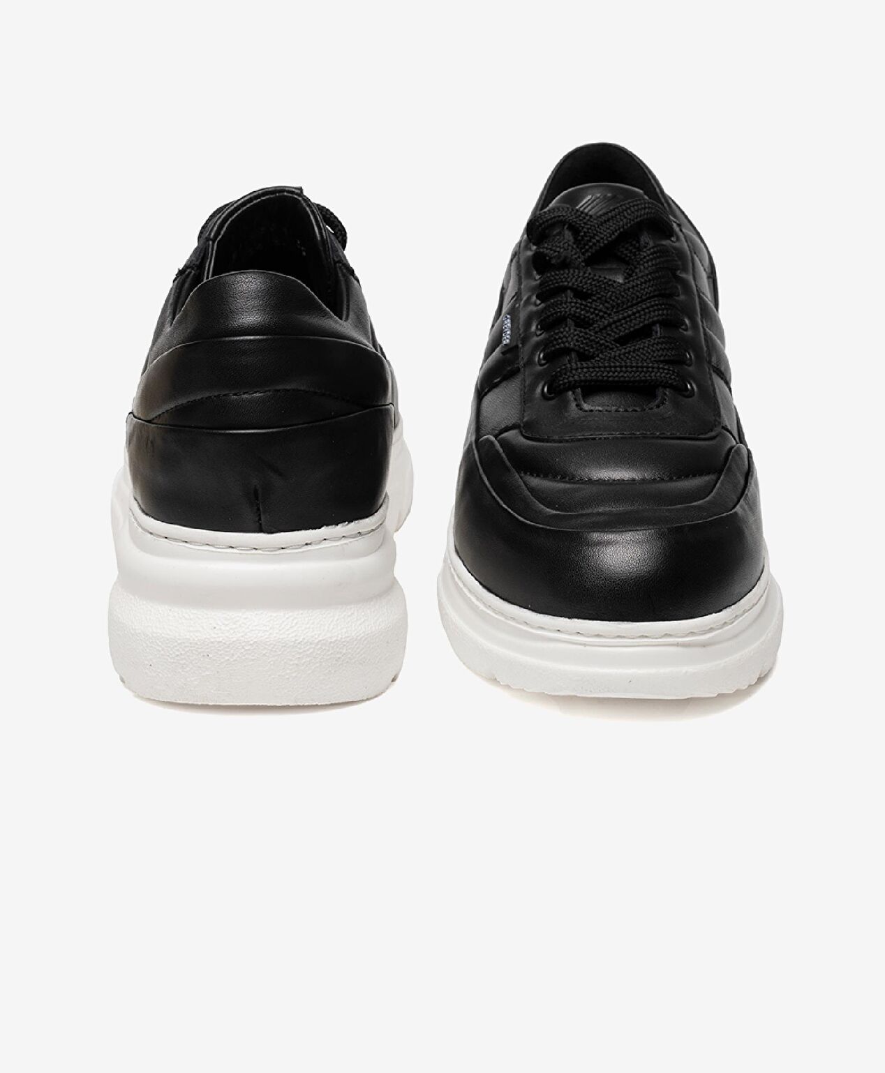 Kadın Siyah Hakiki Deri Spor Ayakkabı - 6