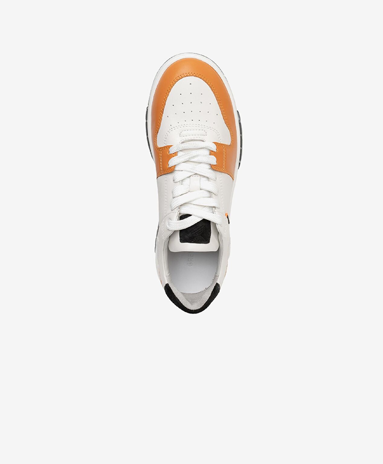 Kadın Beyaz Turuncu Hakiki Deri Sneaker Ayakkabı - 4