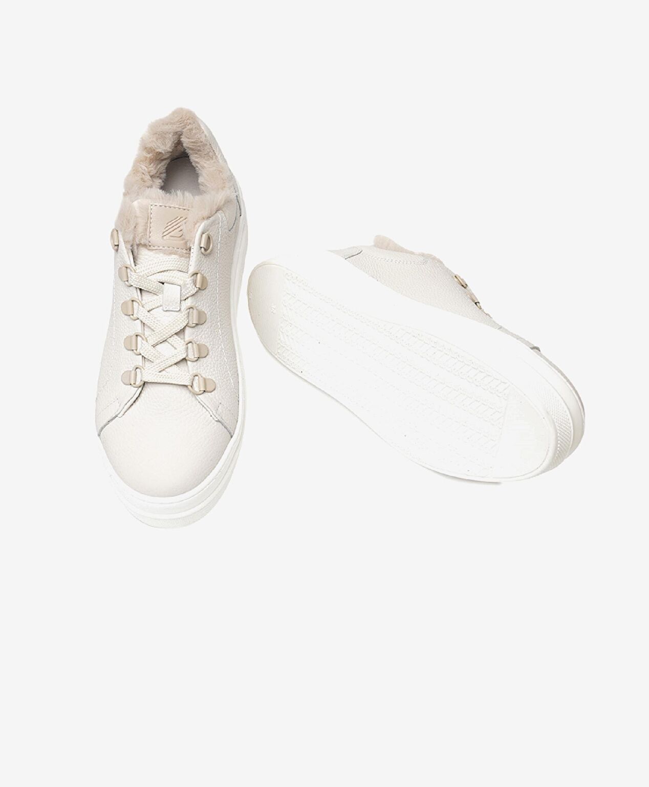 Kadın Kirli Beyaz Hakiki Deri Sneaker Ayakkabı - 7