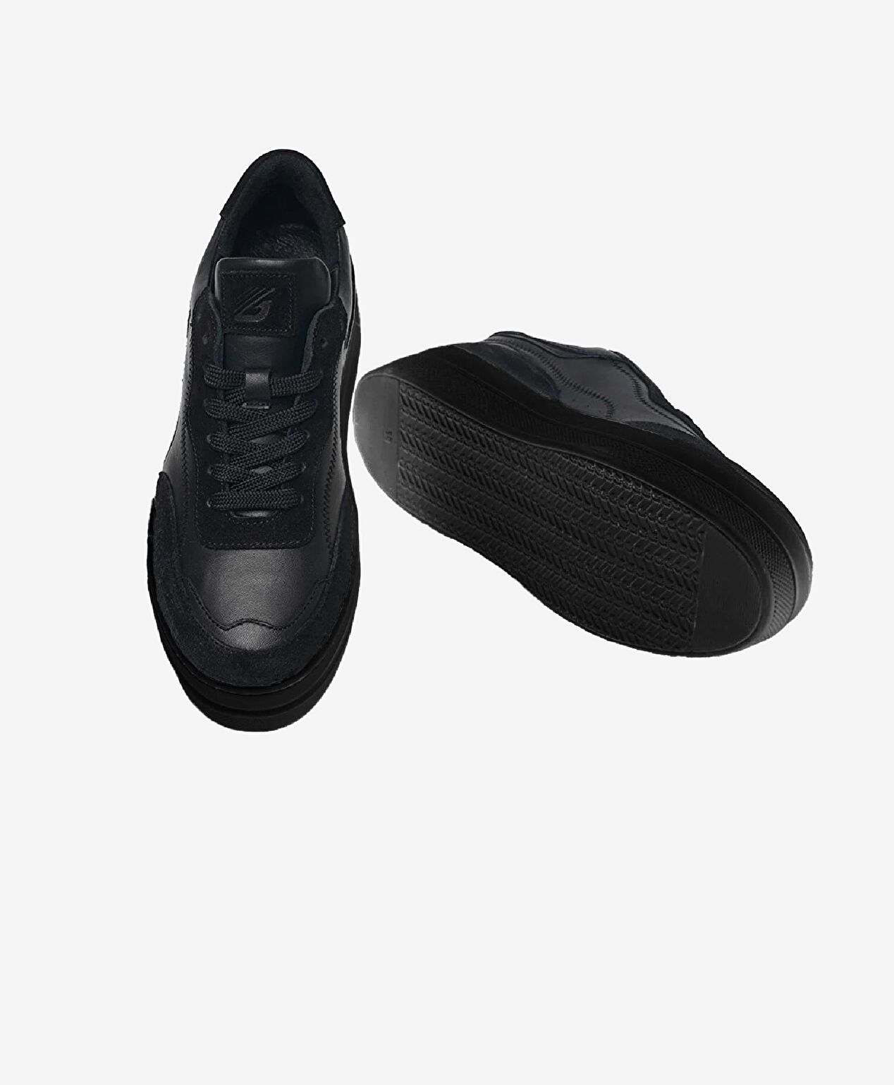 Kadın Siyah Hakiki Deri Sneaker Ayakkabı 3K2SA33071 - 5