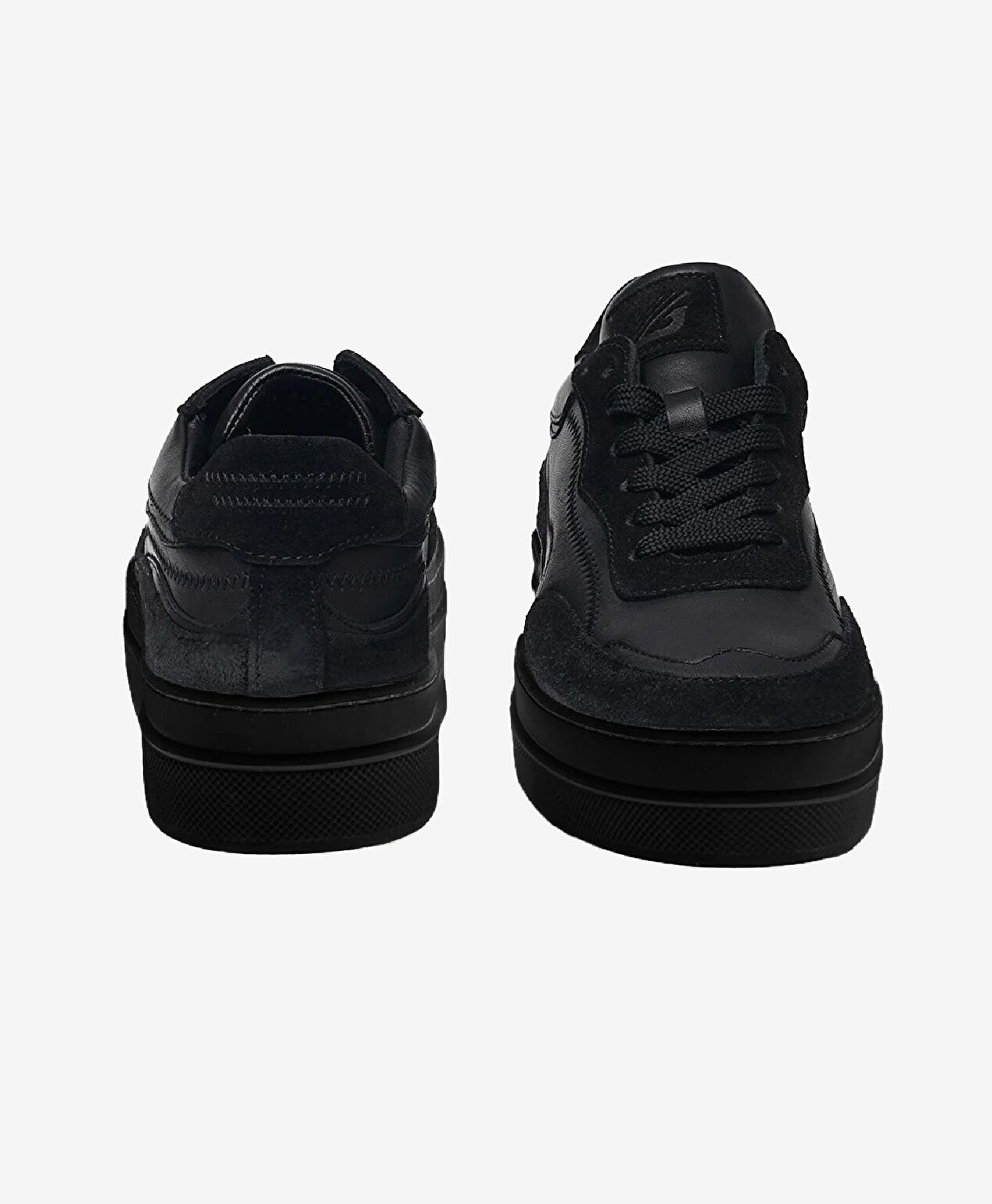 Kadın Siyah Hakiki Deri Sneaker Ayakkabı 3K2SA33071 - 6