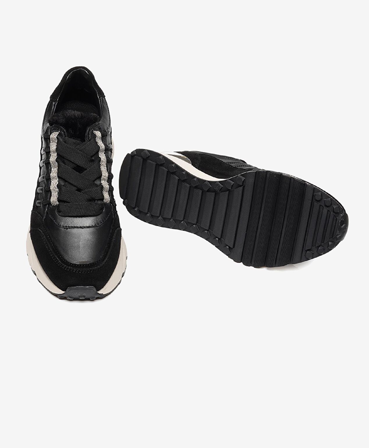 Kadın Siyah Hakiki Deri Spor Ayakkabı - 6