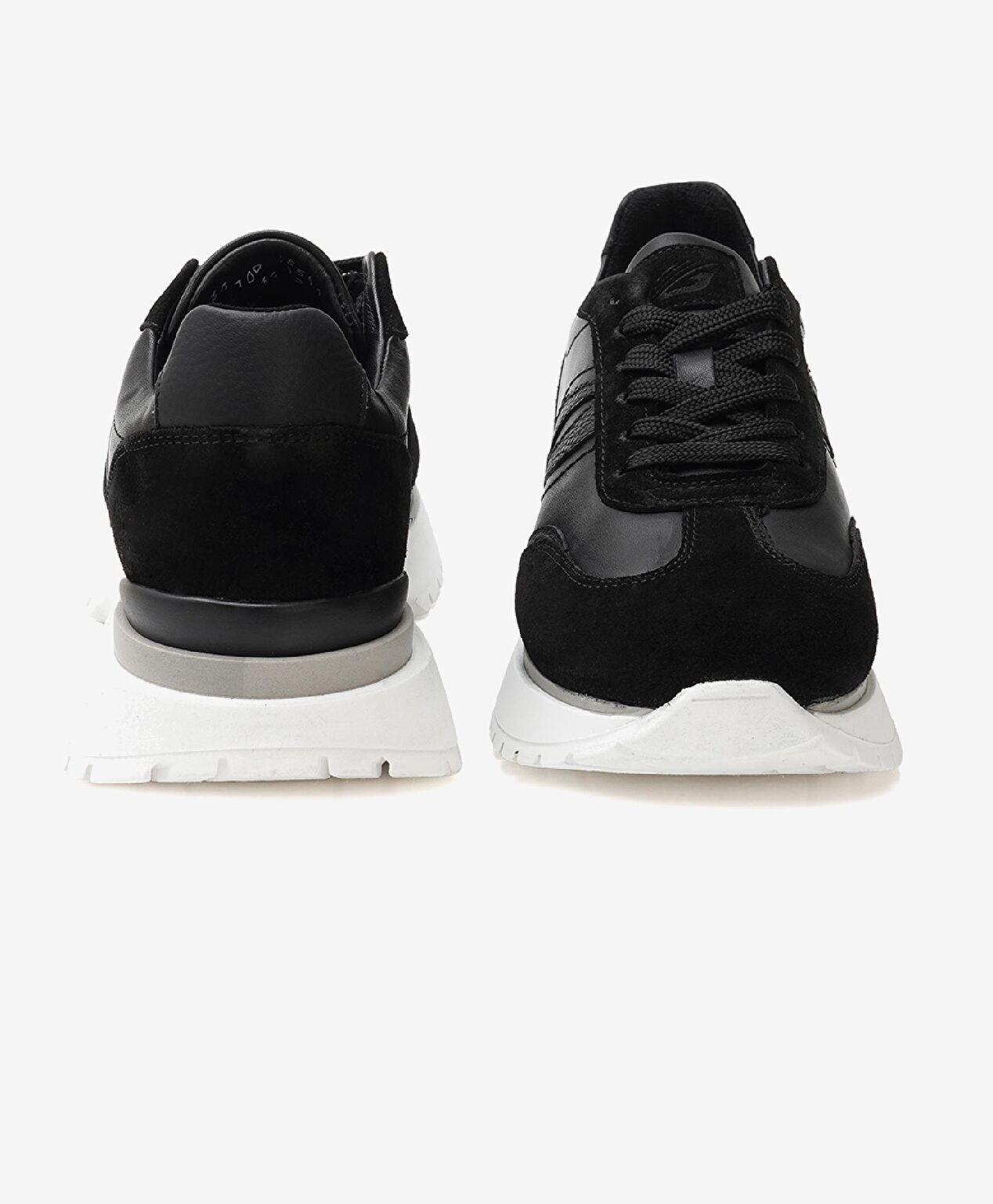 Kadın Siyah Hakiki Deri Spor Ayakkabı - 7