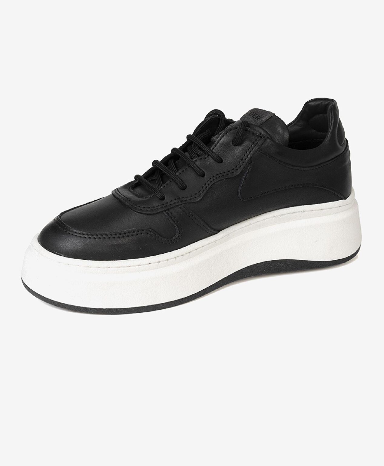 Kadın Siyah Hakiki Deri Sneaker Ayakkabı - 2