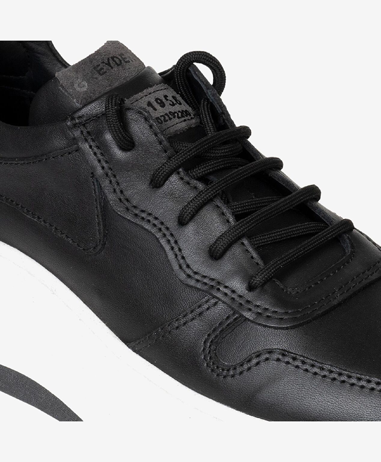 Kadın Siyah Hakiki Deri Sneaker Ayakkabı - 4