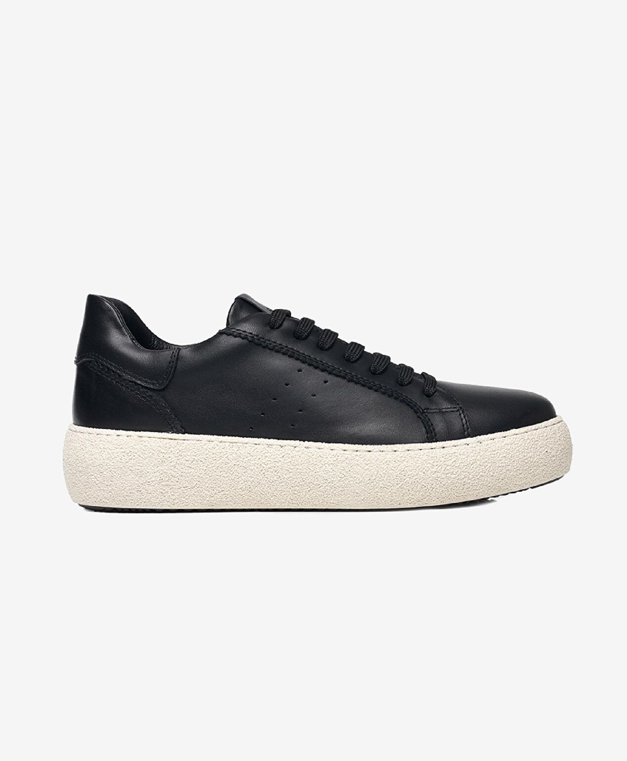 Kadın Siyah Hakiki Deri Termo Light Taban Sneaker Ayakkabı - 1
