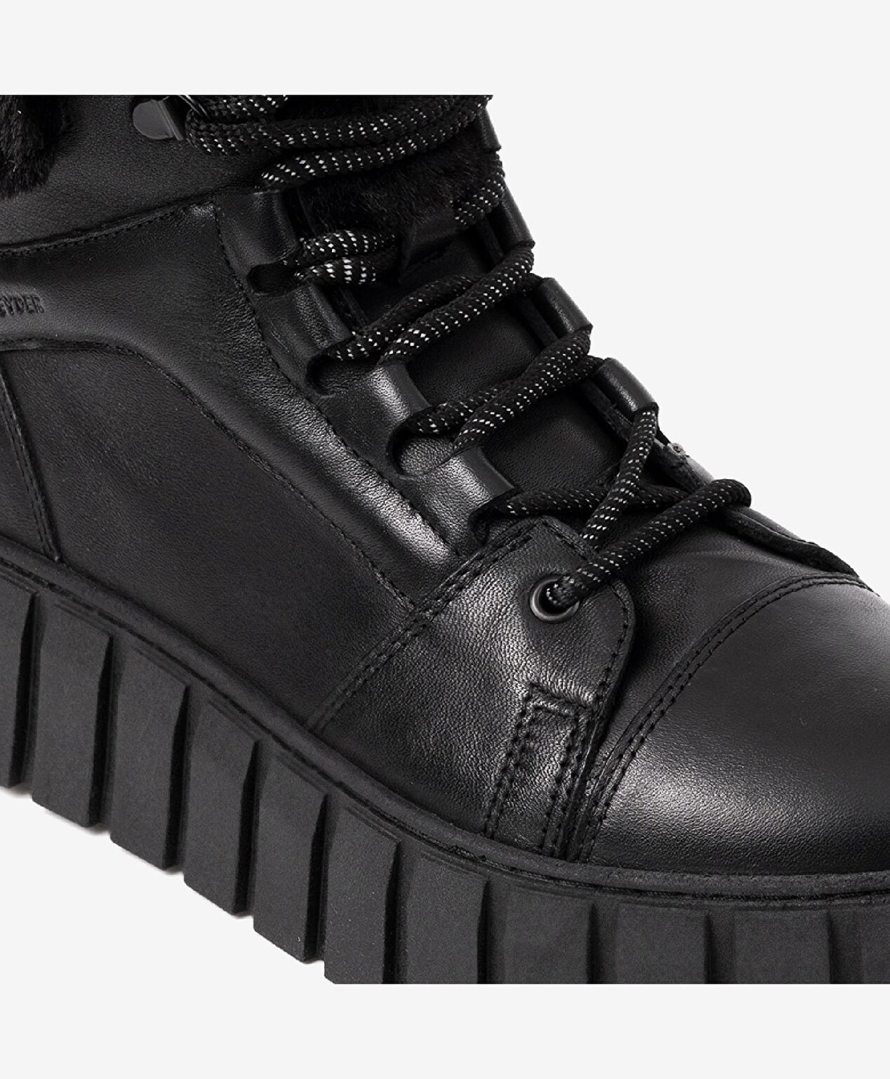 Kadın Siyah Hakiki Deri Memory Foam Taban Sneaker Bot - 5