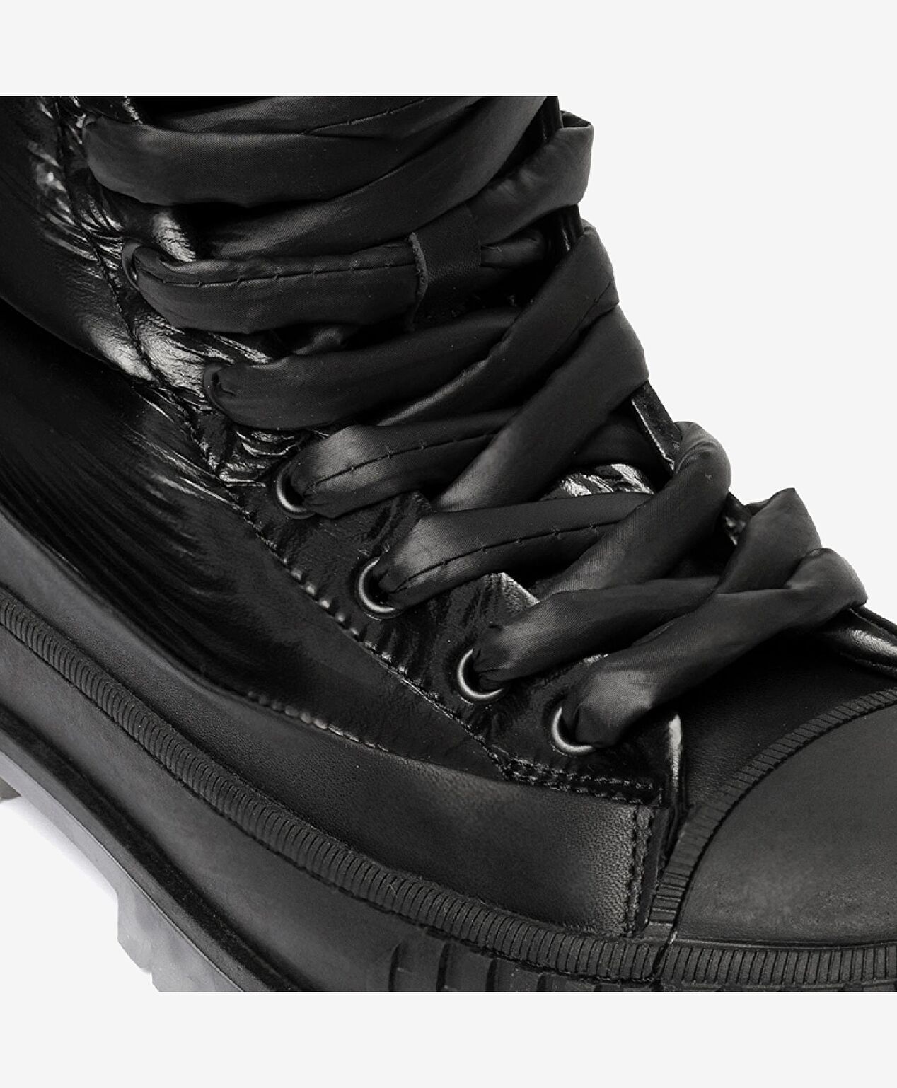 Kadın Siyah Hakiki Deri Sneaker Bot - 5