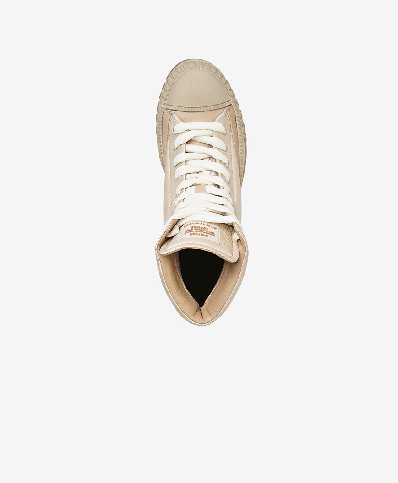 Kadın Ekru Hakiki Deri Sneaker Bot - 5