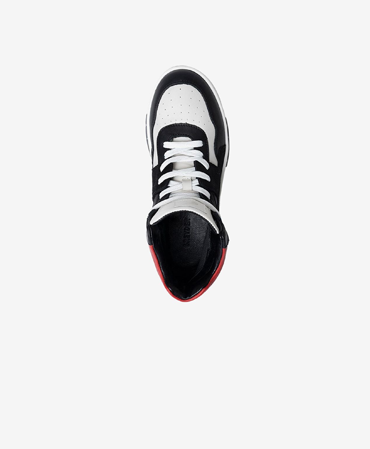 Kadın Beyaz Siyah Hakiki Deri Sneaker Bot - 3